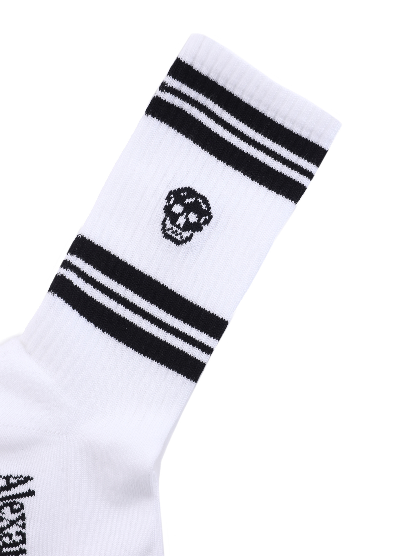 Носки Alexander McQueen 5734584C05Q 9060 хлопковые белые высокие — купить в интернет-магазине Verdistore