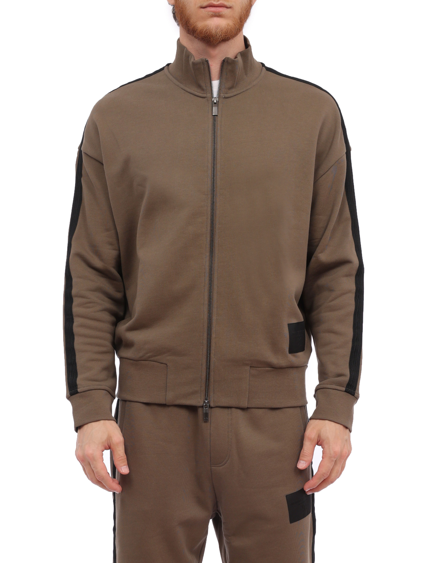 Мастерка Armani Exchange 6RZMLM ZJ4XZ 1784 хлопковая мужская с лампасами — купить в интернет-магазине Verdistore