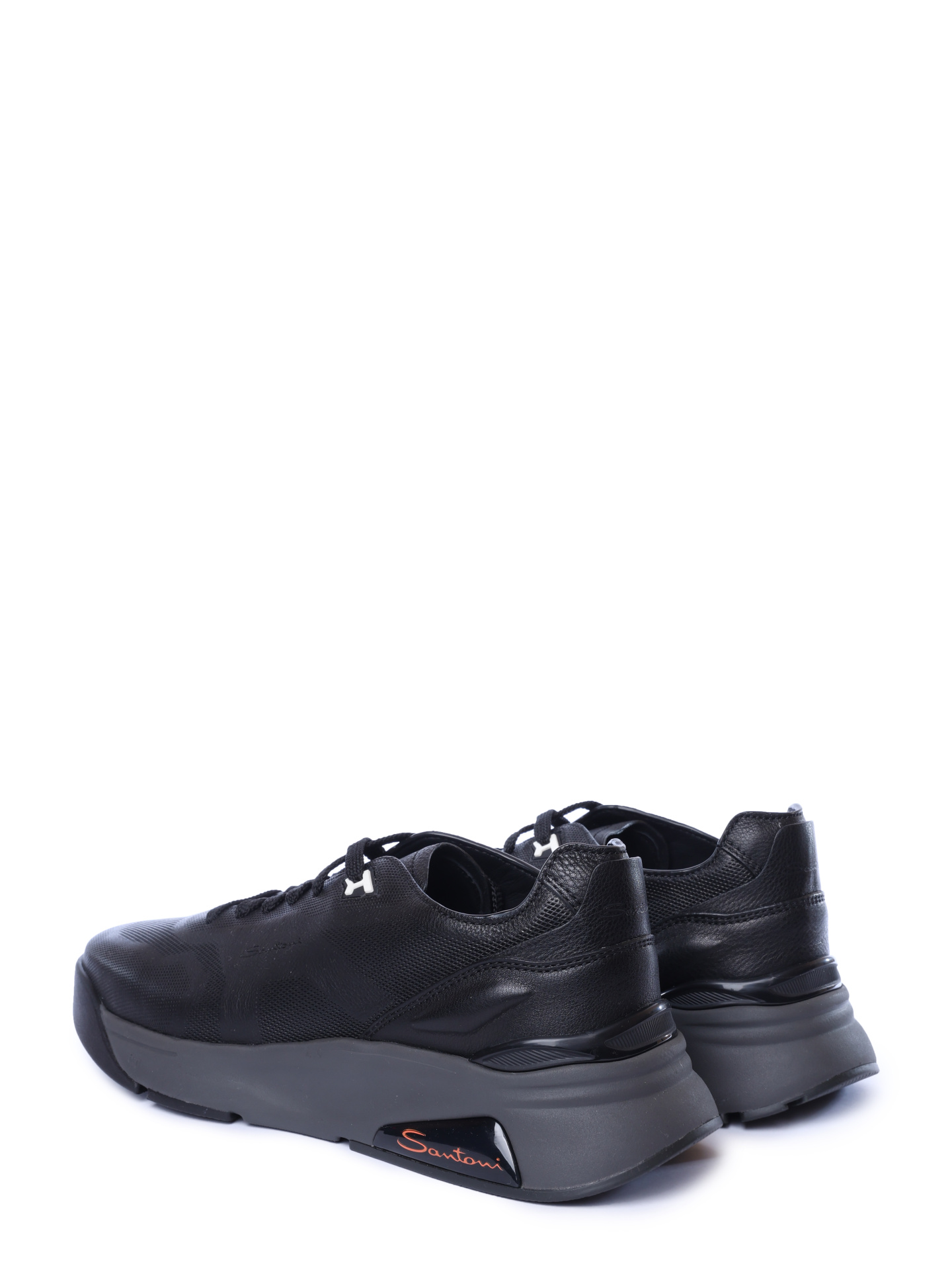 Кроссовки MBHG22012ANETATFN20 черные из зернистой кожи — купить в интернет-магазине Verdistore