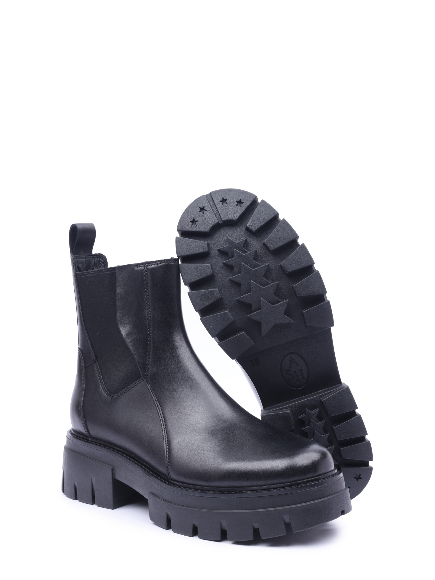 Ботинки ASH LINKS 001 черные женские из кожи — купить в интернет-магазине Verdistore