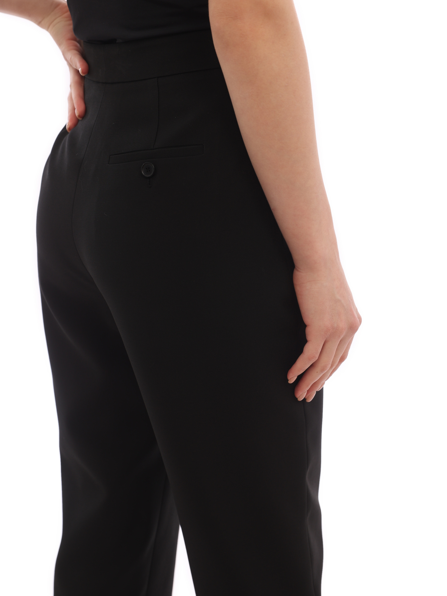 Брюки Alexander McQueen 700110 QJACX 1000 черные женские с молниями — купить в интернет-магазине Verdistore