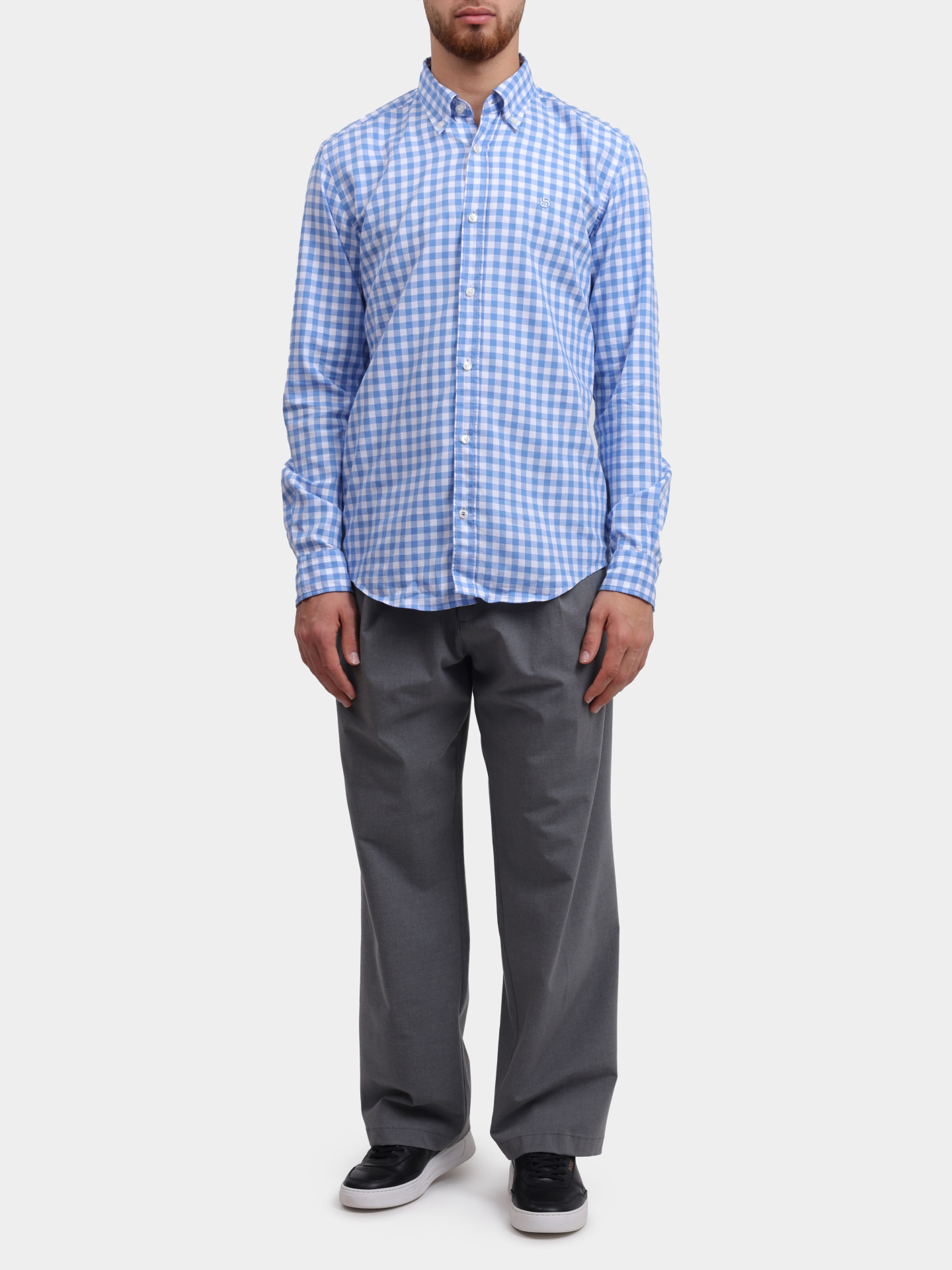 Брюки Hugo 50530911 050 серые мужские — купить в интернет-магазине Verdistore