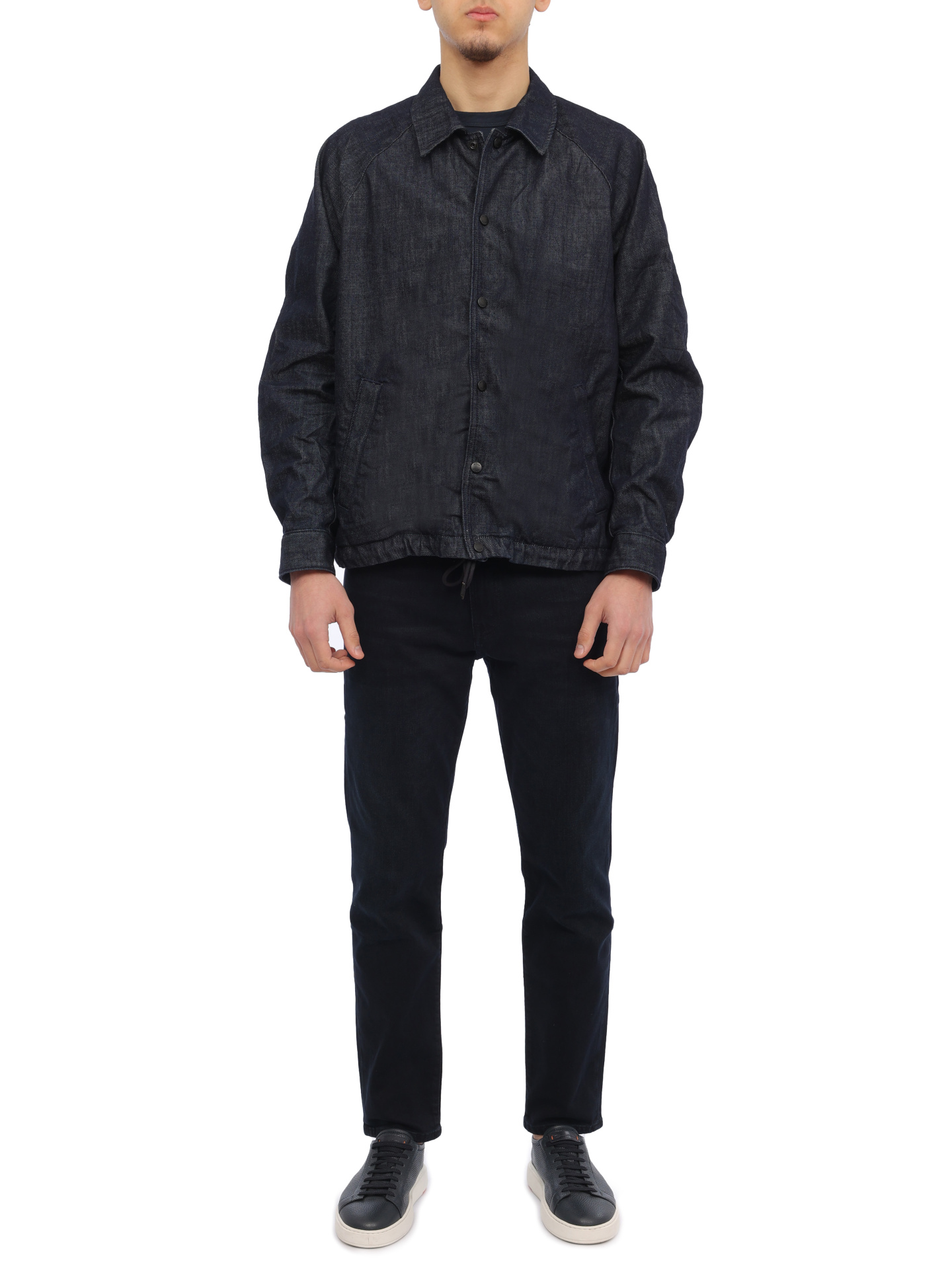 Рубашка Boss 50508968 темно-синяя мужская из денима — купить в интернет-магазине Verdistore