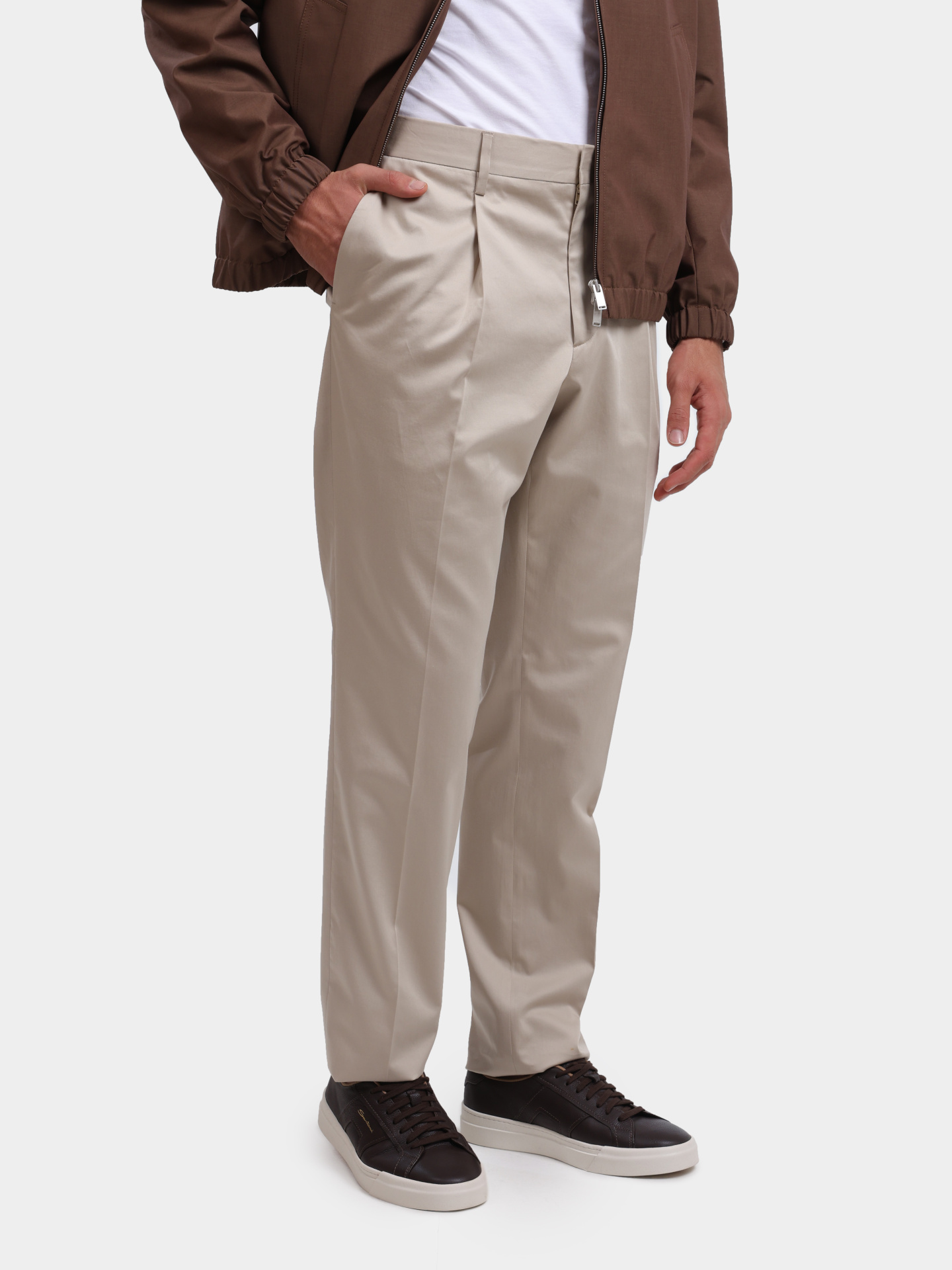 Брюки MURAT IF64402 200 светло-бежевые хлопковые — купить в интернет-магазине Verdistore