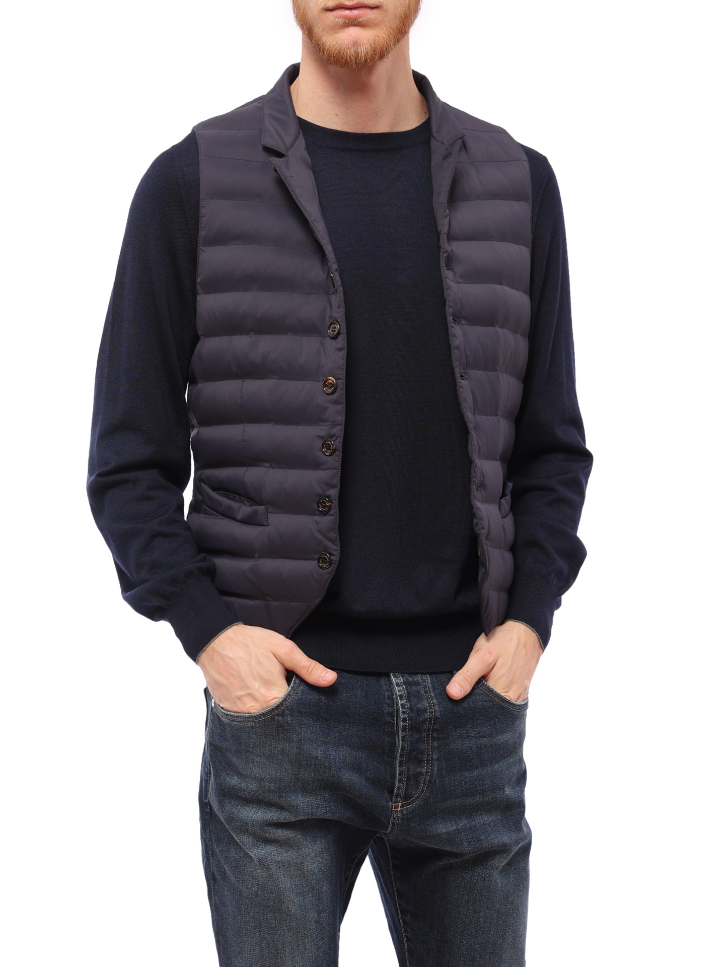 Жилет Brunello Cucinelli MG4591601 стеганый мужской — купить в интернет-магазине Verdistore