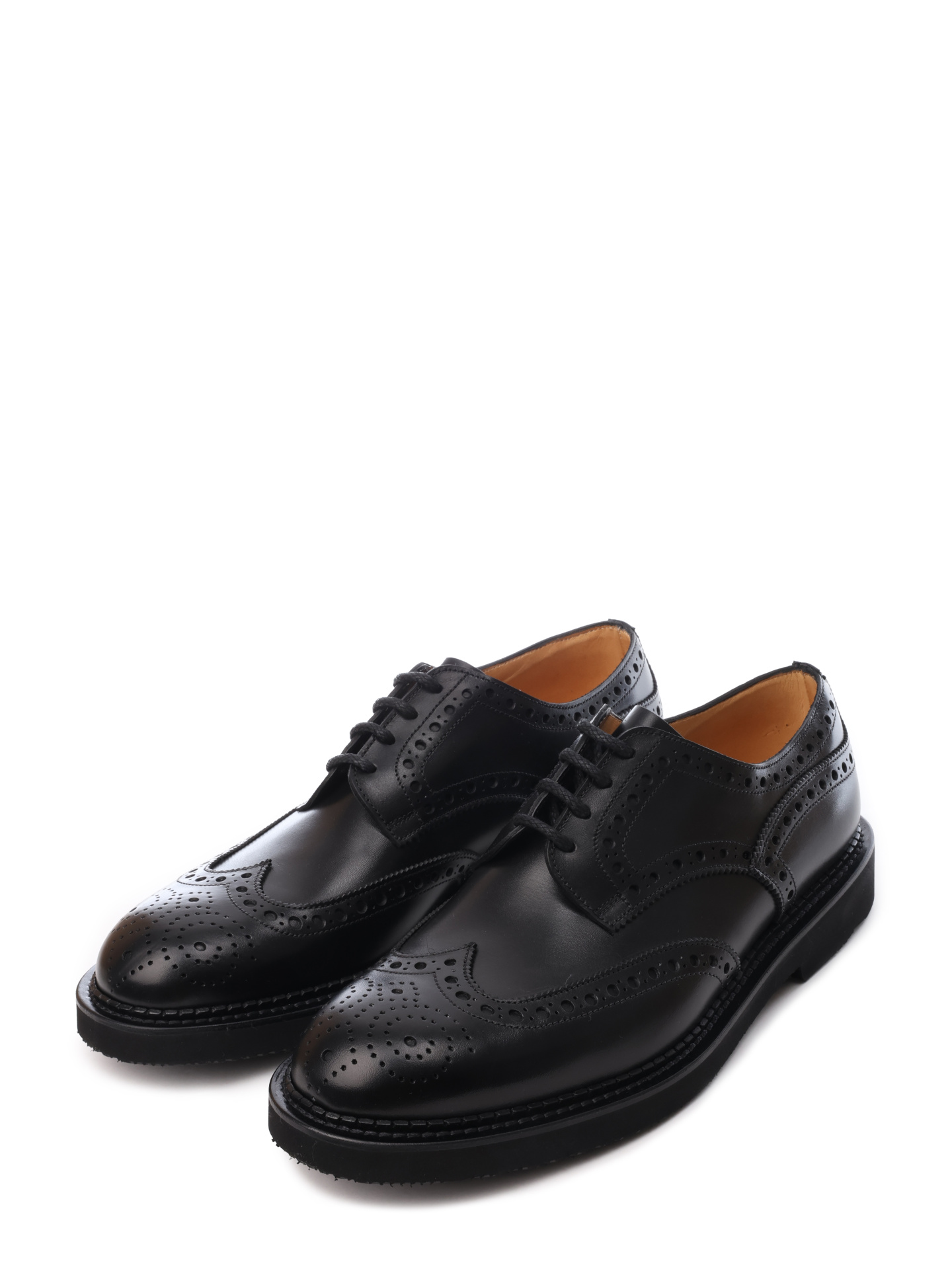 Дерби черные кожаные с каблуком и приподнятым носком  — купить в интернет-магазине Verdistore