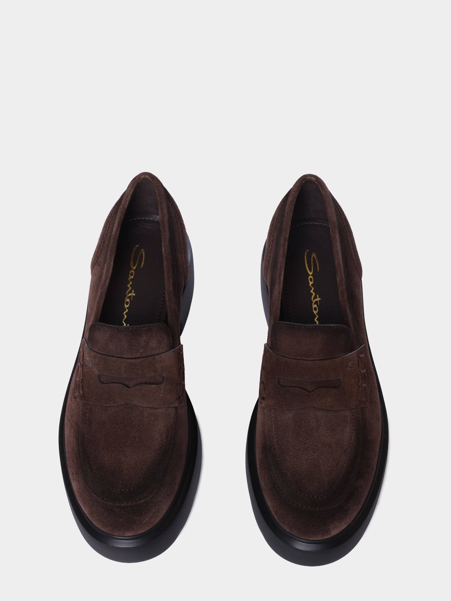 Лоферы Santoni WUEG71868SMOTHLWT50 замшевые женские — купить в интернет-магазине Verdistore