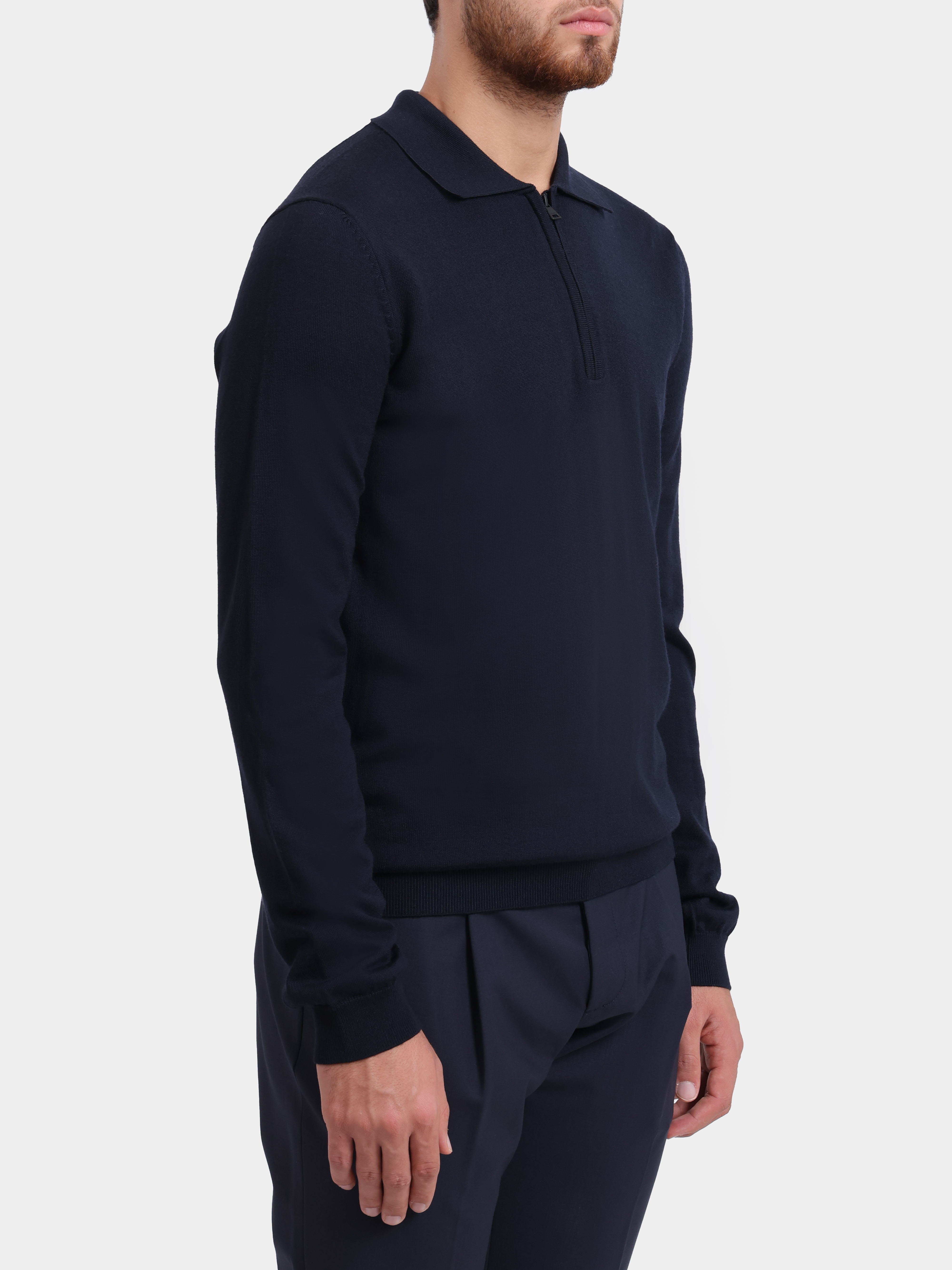 Поло Hugo San Pepe-M1 10263688 01 50524536 410 темно-синее мужское из шерсти — купить в интернет-магазине Verdistore