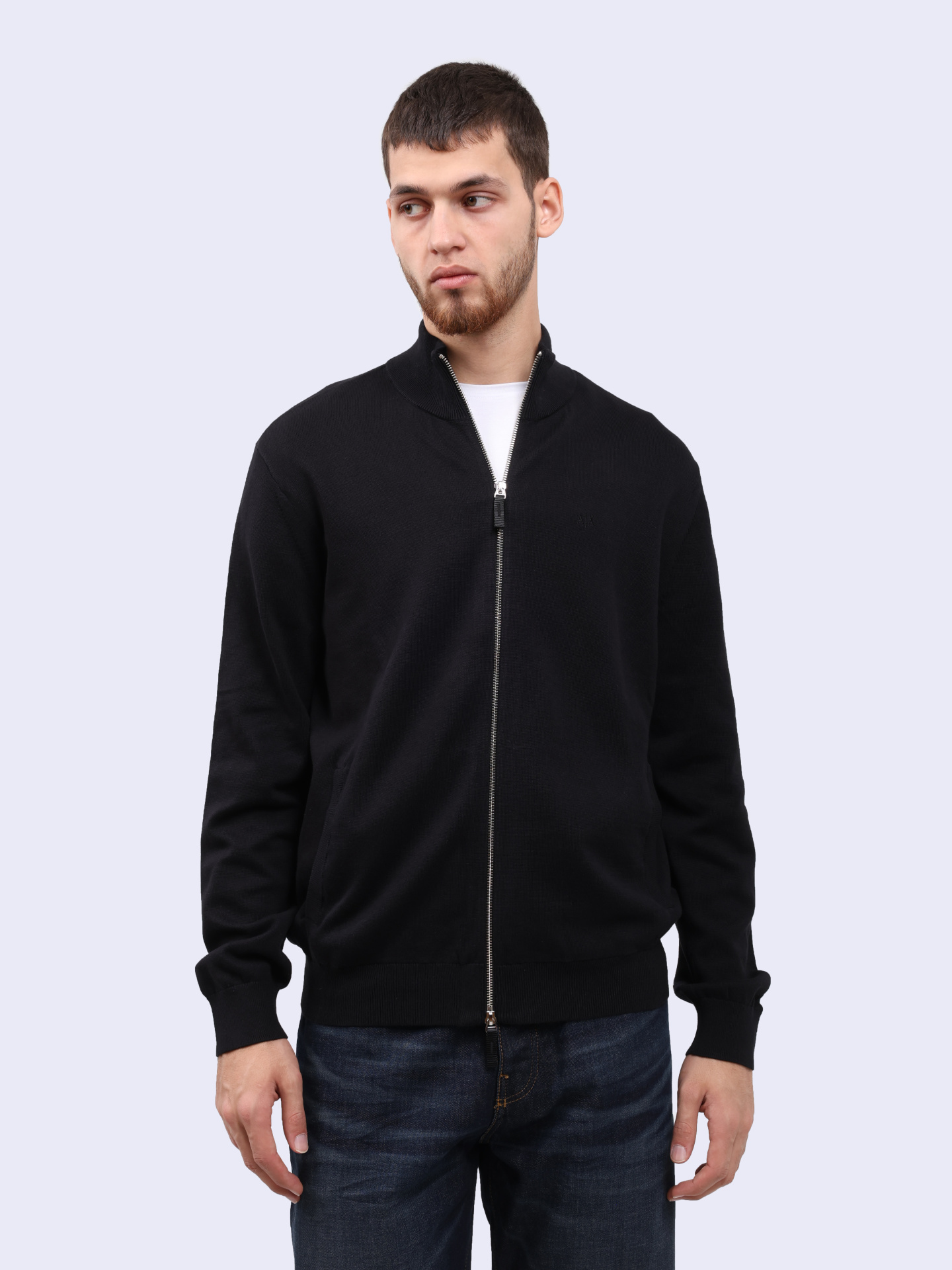 Кардиган Armani Exchange 8NZE4D ZM8CZ 1200 черный мужской на молнии — купить в интернет-магазине Verdistore