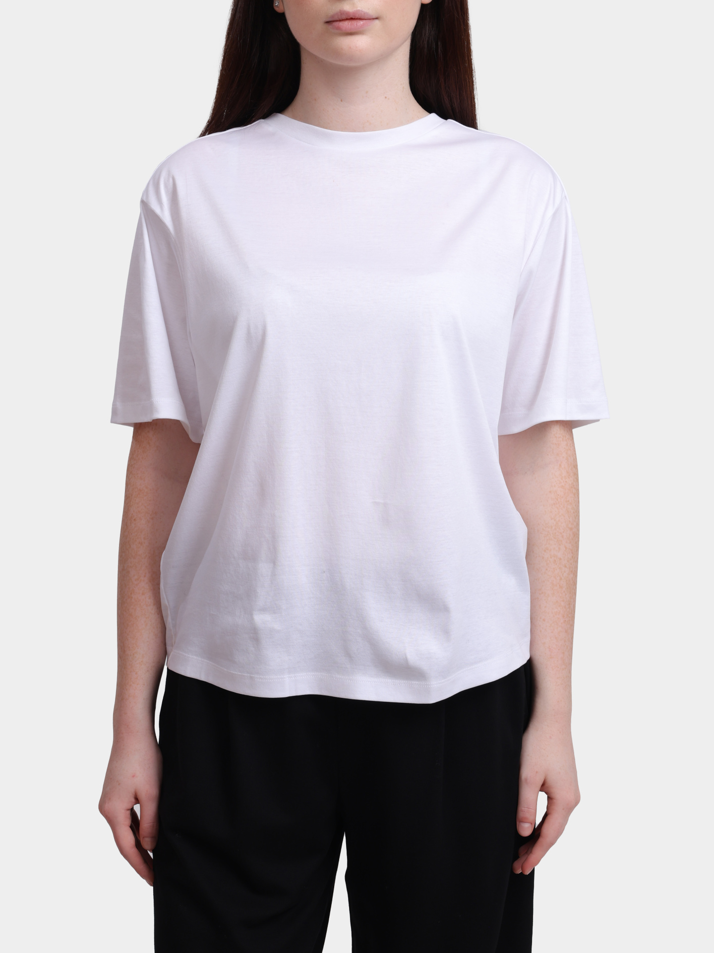 Футболка Herno JG00049DL 52096 1000 хлопковая женская — купить в интернет-магазине Verdistore