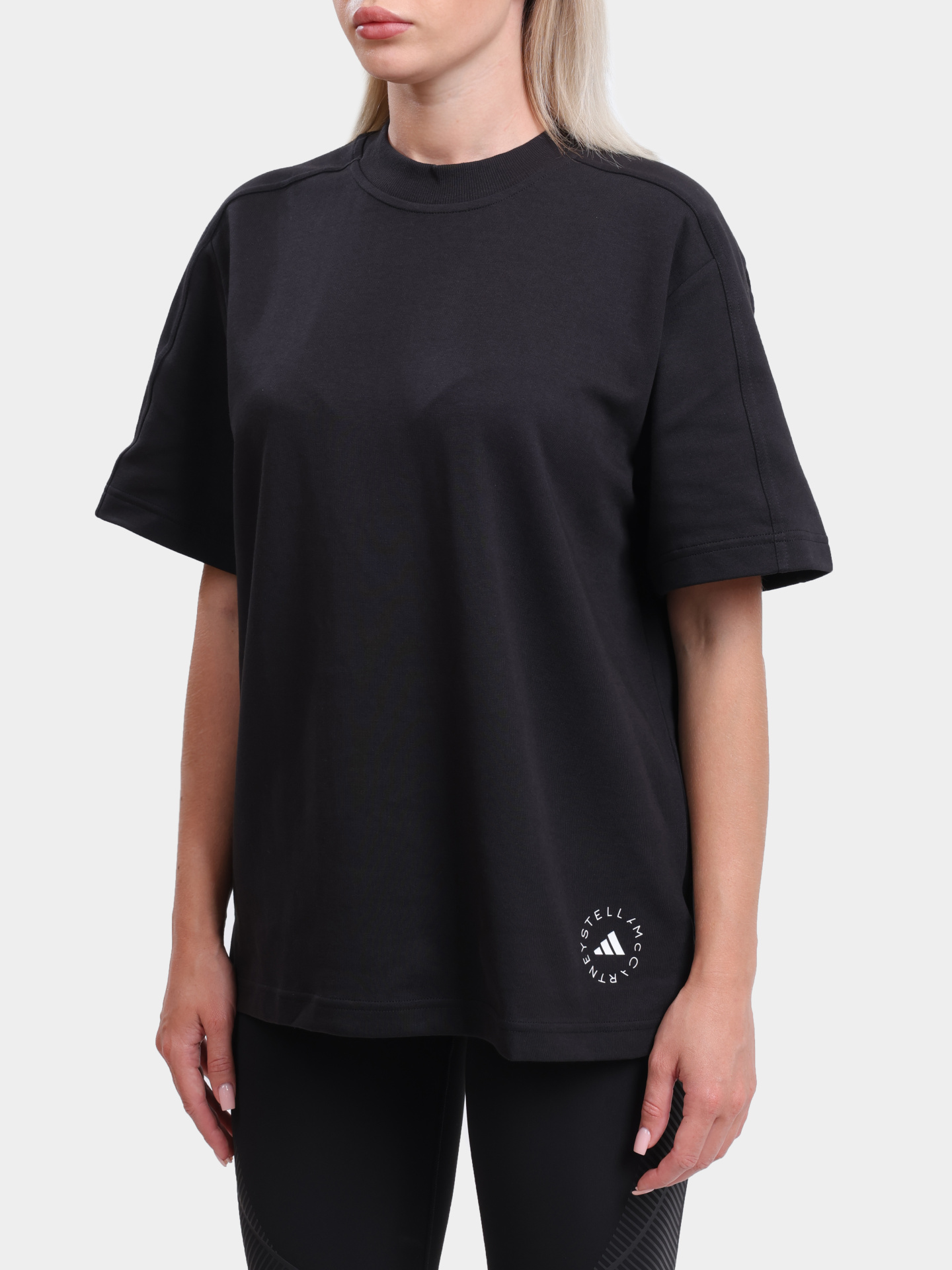 Футболка Adidas by Stella McCartney IB6854 черная женская — купить в интернет-магазине Verdistore