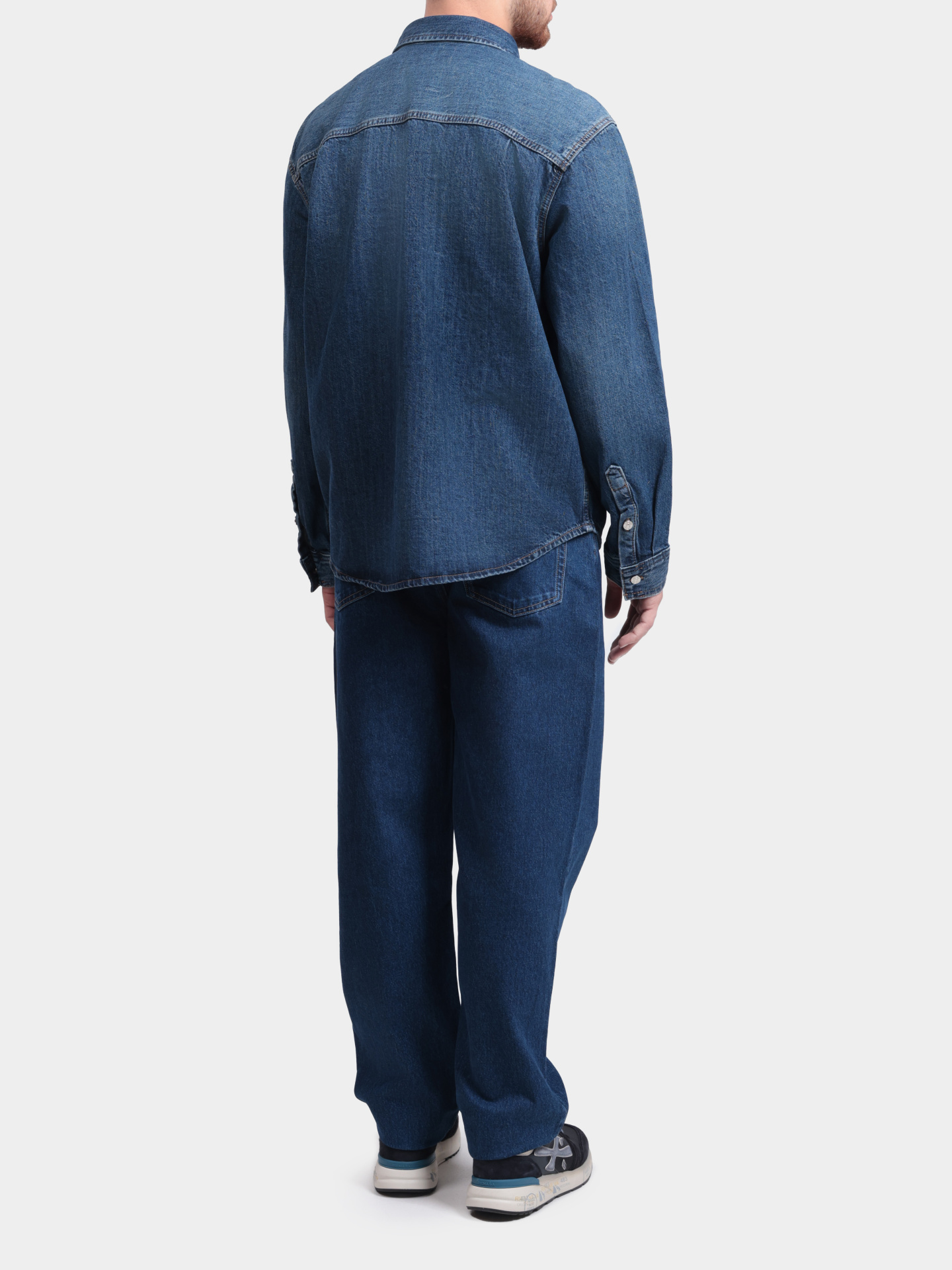 Рубашка Calvin Klein Jeans LV04RF904G XCY джинсовая мужская — купить в интернет-магазине Verdistore