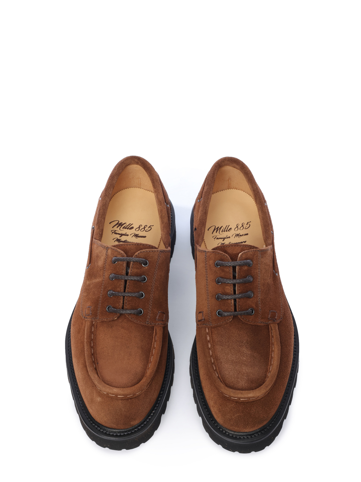 Дерби коричневые с высоким каблуком на массивной подошве — купить в интернет-магазине Verdistore