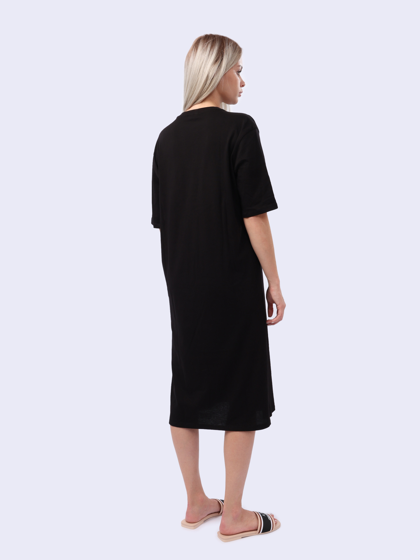 Платье Armani Exchange 3DYA70 YJ3RZ 1200 черное женское из хлопка — купить в интернет-магазине Verdistore