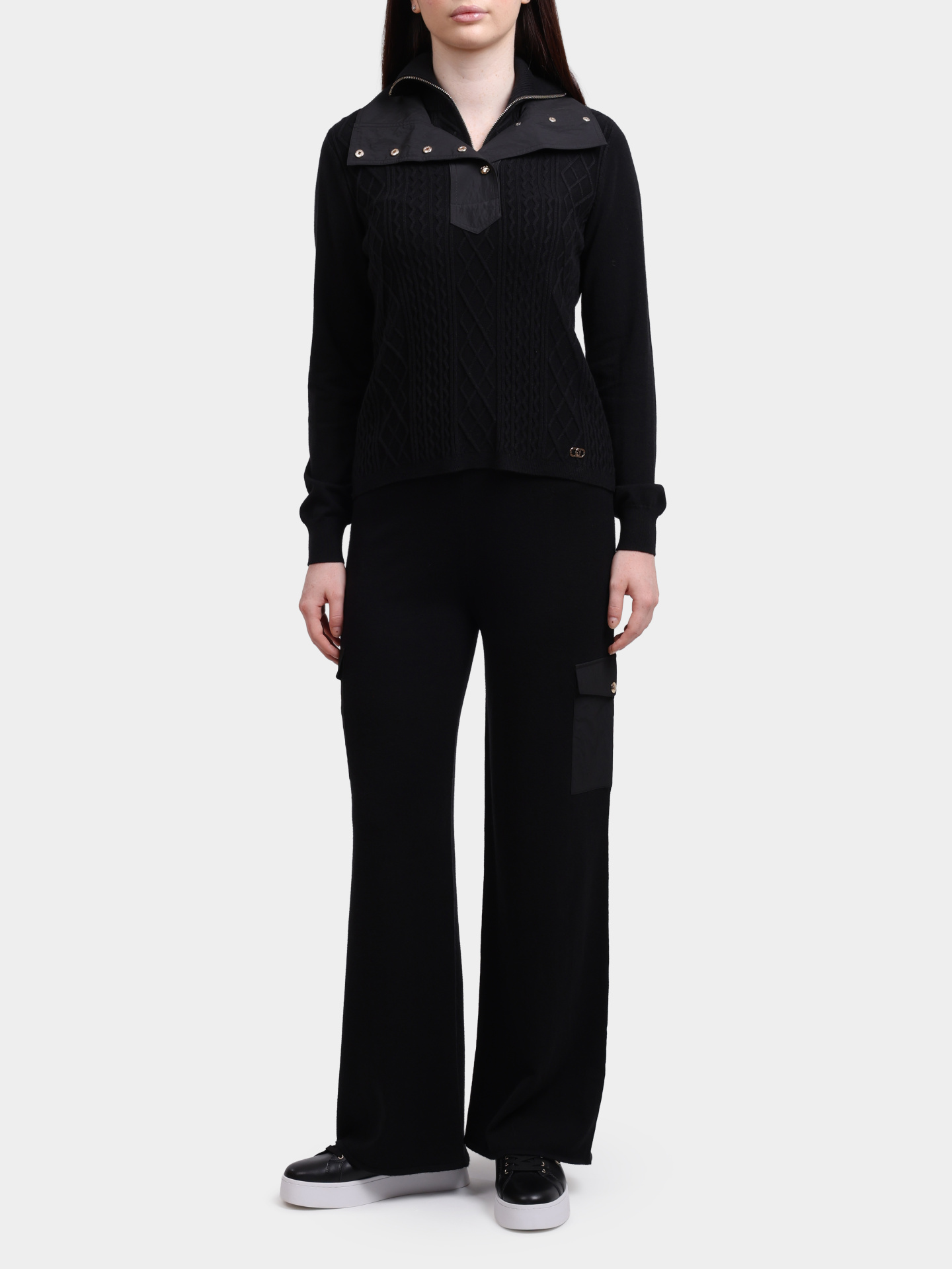 Брюки Liu-Jo TF5041 MS75L 22222 черные женские — купить в интернет-магазине Verdistore