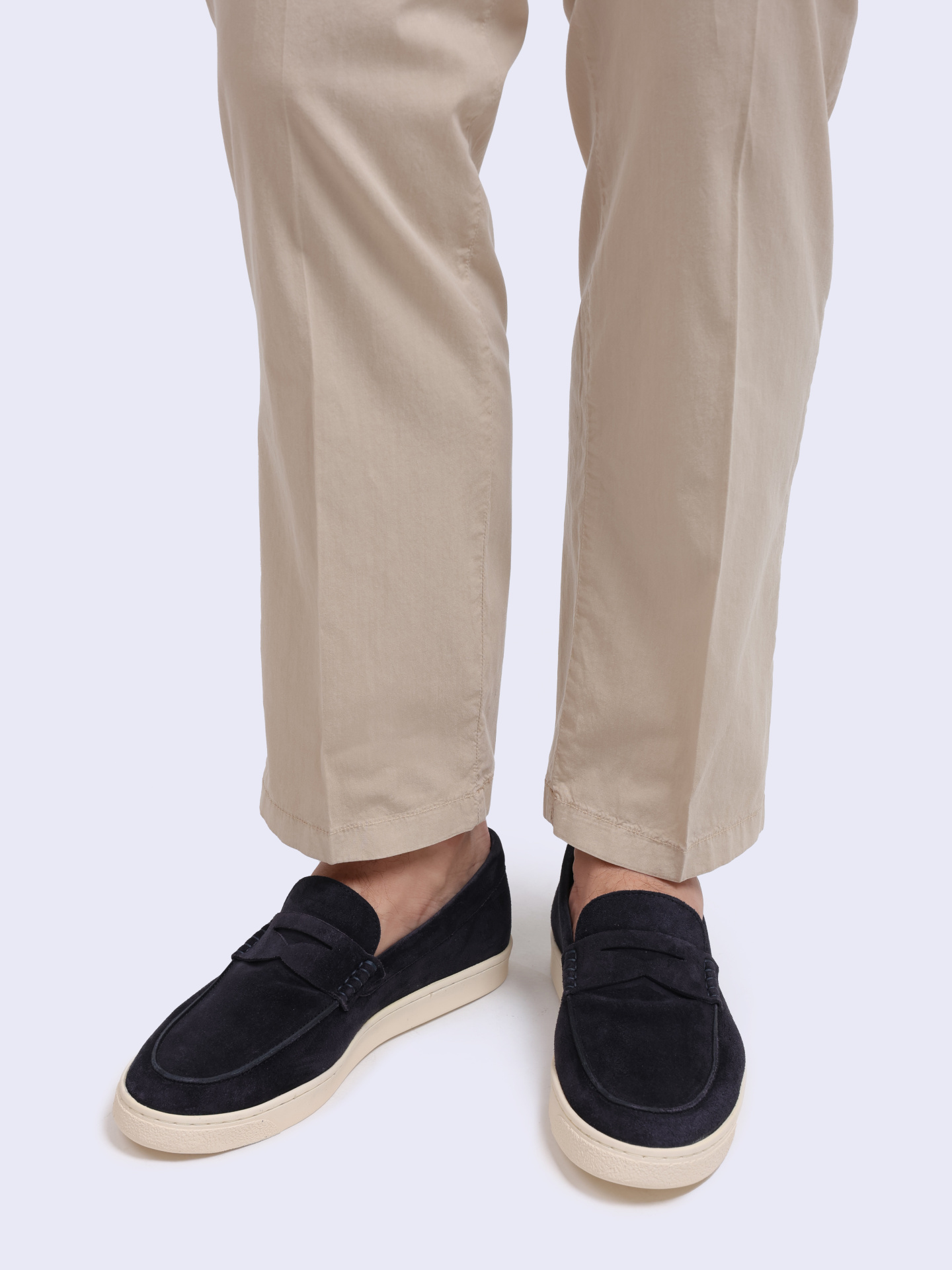 Лоферы Brunello Cucinelli MZUSILN312 C8144 темно-синие мужские из замши — купить в интернет-магазине Verdistore