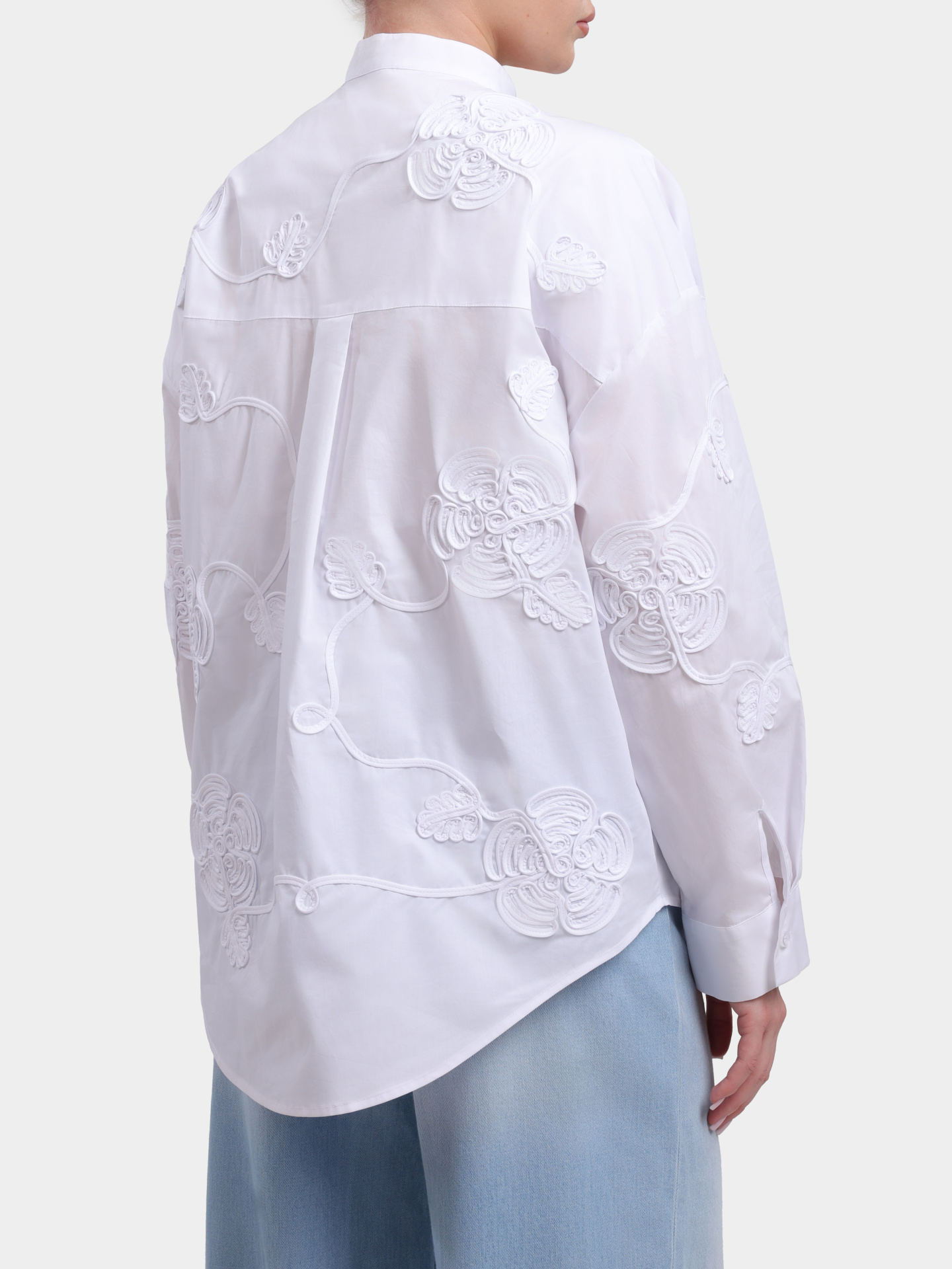 Рубашка Liu-Jo BLACK LABEL CA6170 T039A 11111 белая женская с крупной вышивкой — купить в интернет-магазине Verdistore