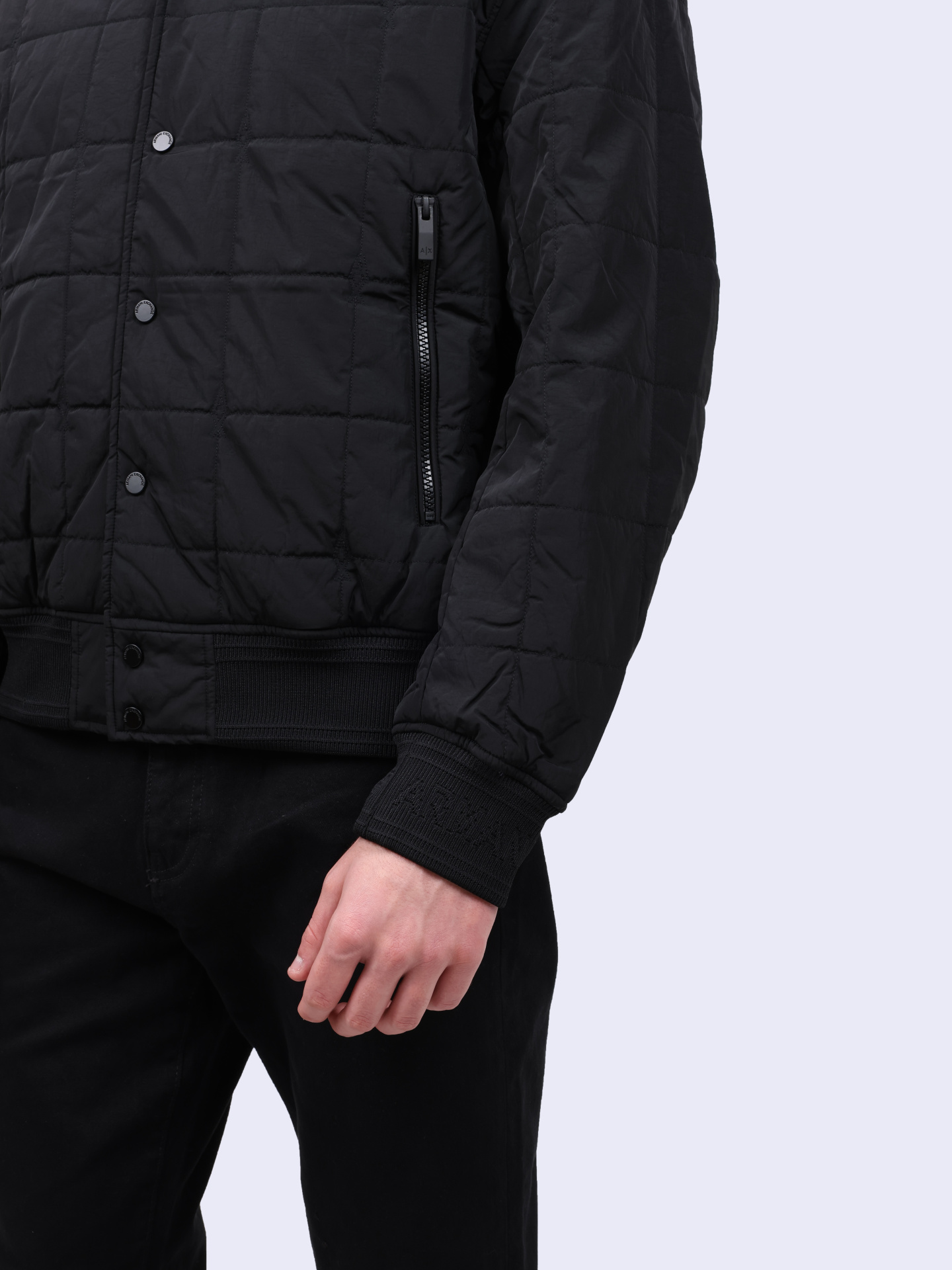 Бомбер Armani Exchange 6DZBL3 ZN5HZ 1200 черный мужской стеганый — купить в интернет-магазине Verdistore
