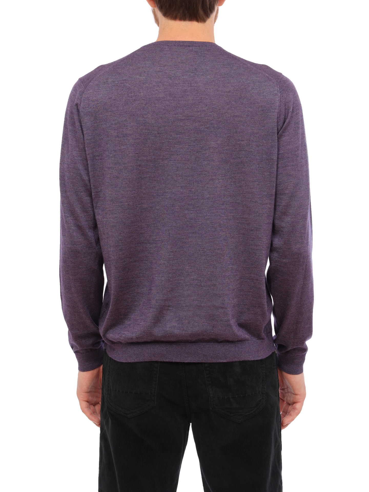 Пуловер Brunello Cucinelli M2384202 фиолетовый мужской с V-вырезом — купить в интернет-магазине Verdistore