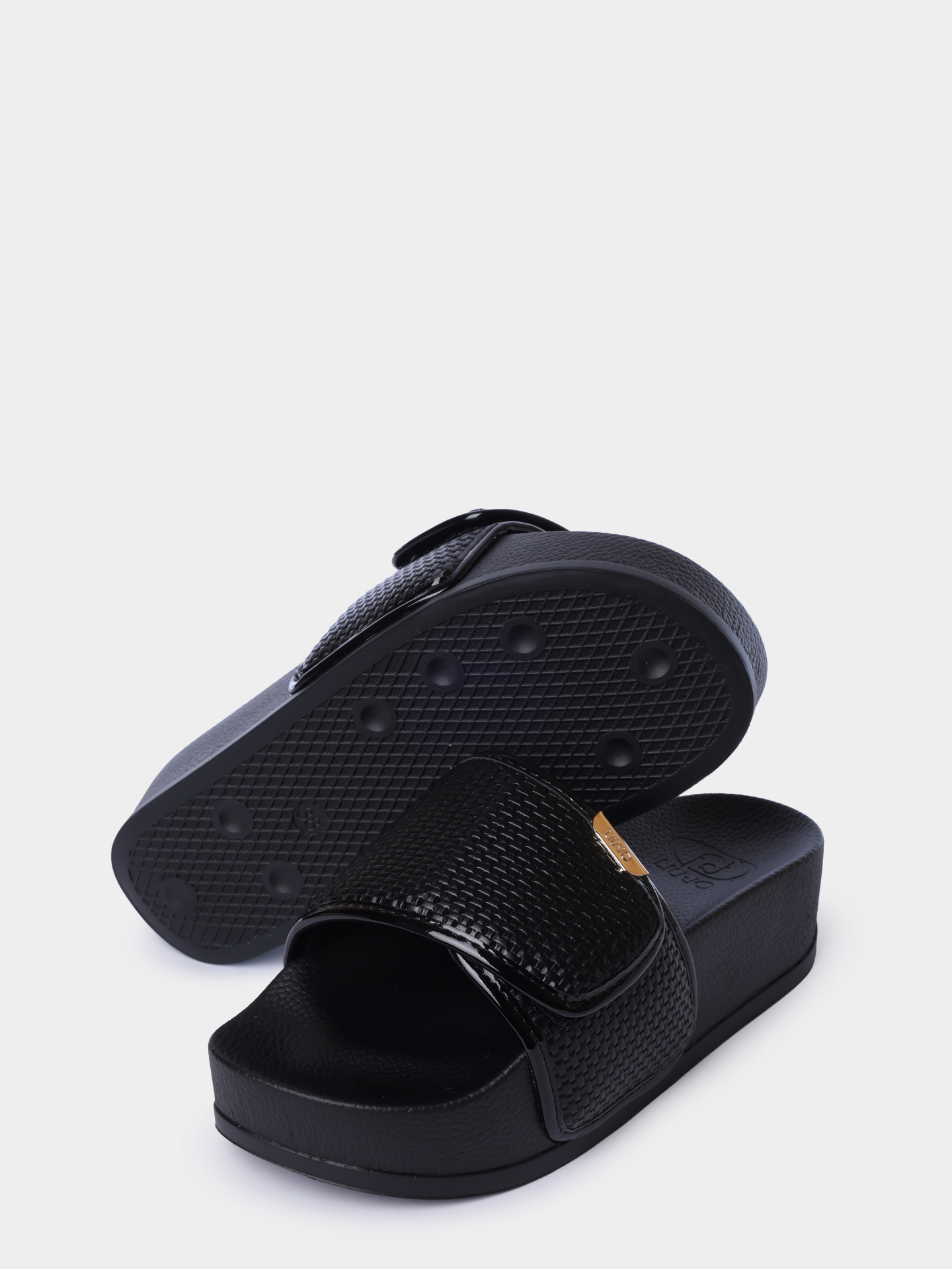 Шлепанцы Liu-Jo MYKONOS 04 BA6079EX02222222 черные женские — купить в интернет-магазине Verdistore