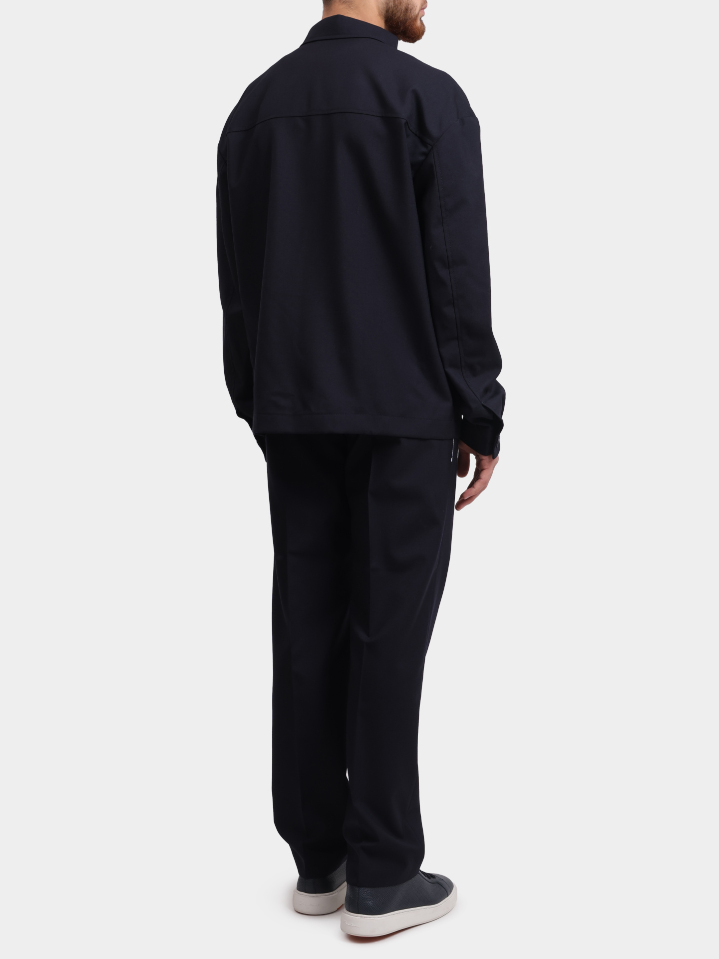 Брюки Boss 50545809 404 темно-синие мужские из шерсти — купить в интернет-магазине Verdistore