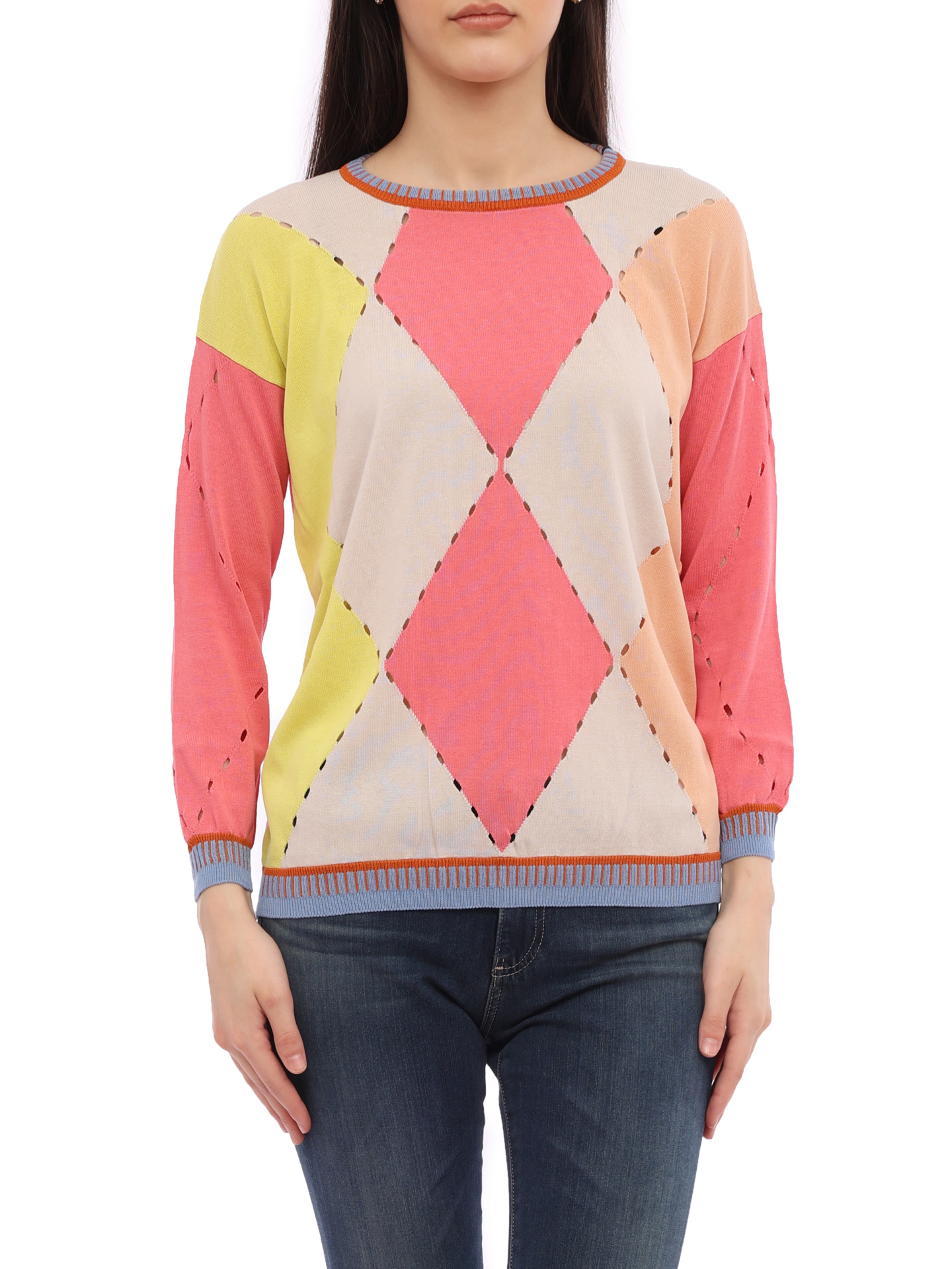 Джемпер Ballantyne I1P 072 женский с принтом аргайл — купить в интернет-магазине Verdistore