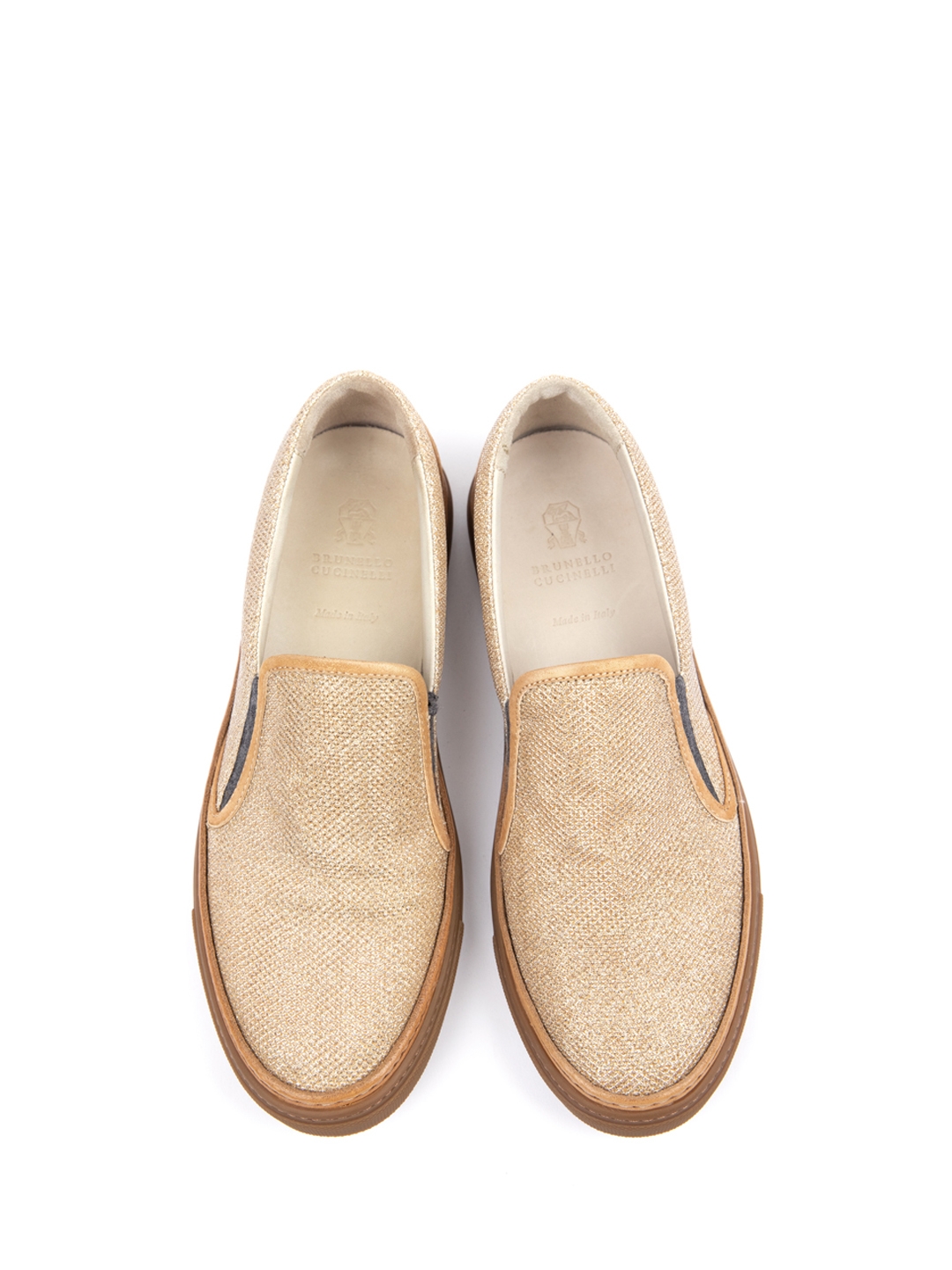 Слипоны Brunello Cucinelli MZD26G162 текстильные женские — купить в интернет-магазине Verdistore