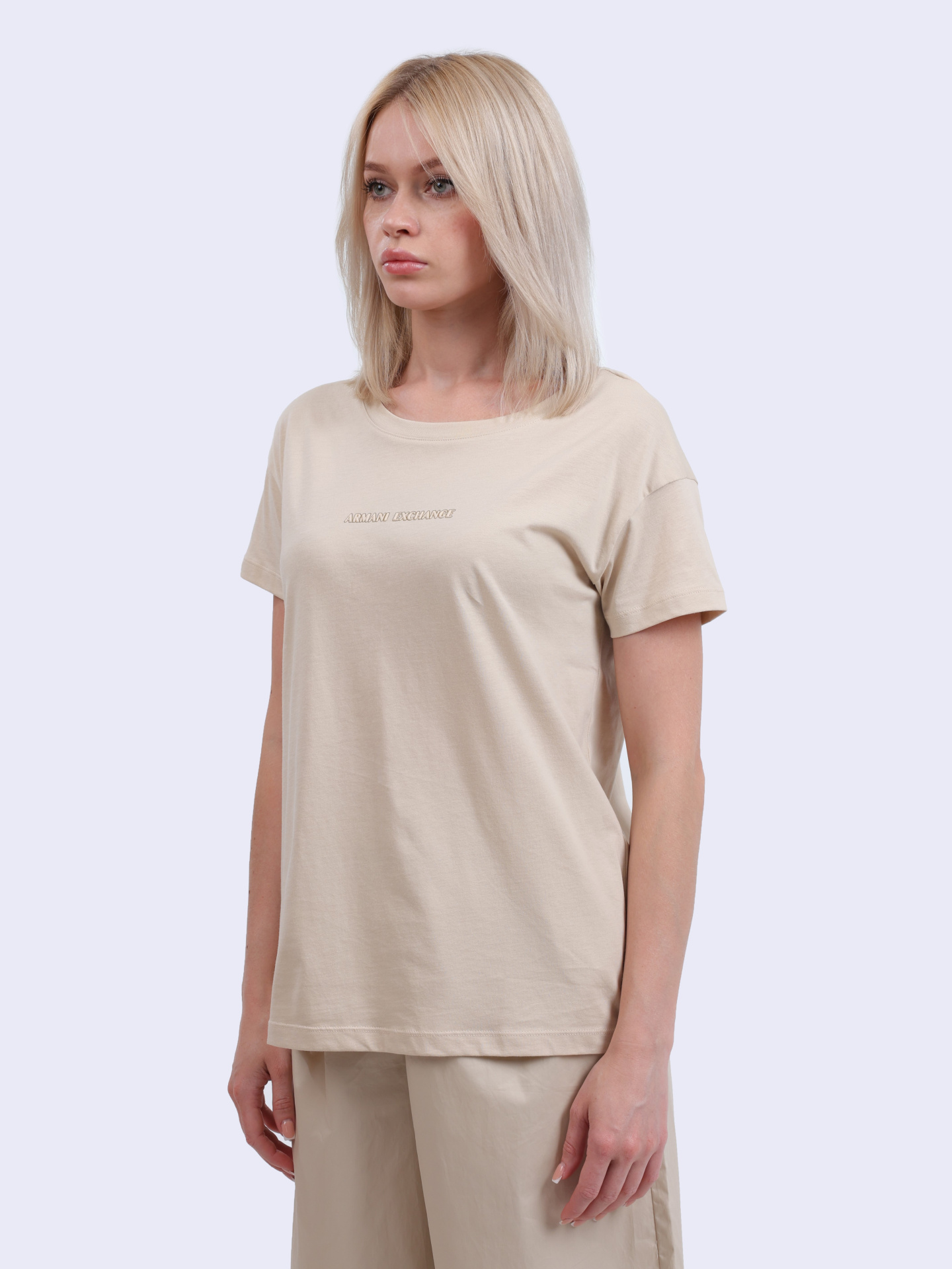 Футболка Armani Exchange XW000534 AF10359 U1092 хлопковая женская — купить в интернет-магазине Verdistore