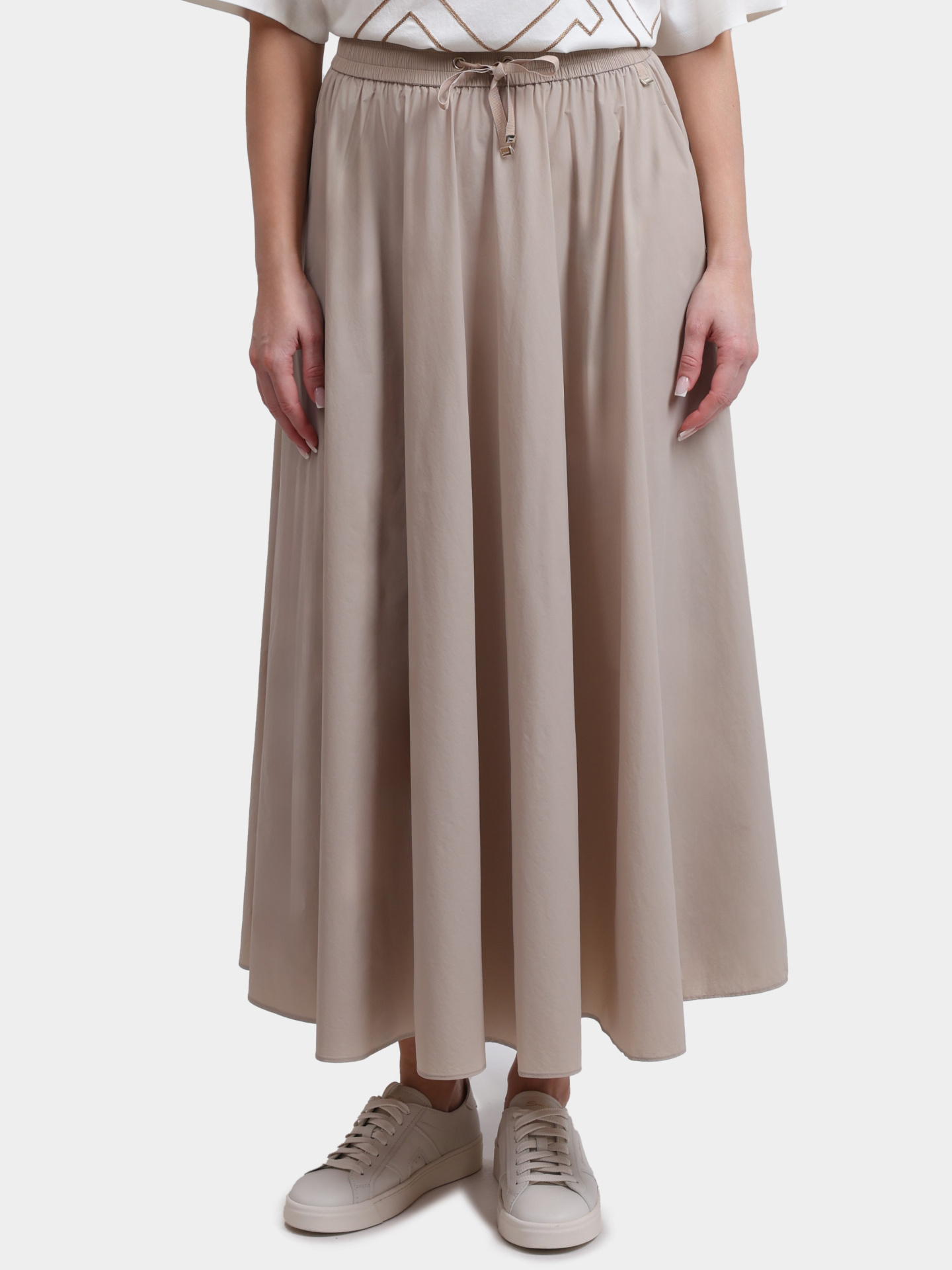 Юбка Herno GN000007D 12431SZ 1982 бежевая женская свободного кроя  — купить в интернет-магазине Verdistore