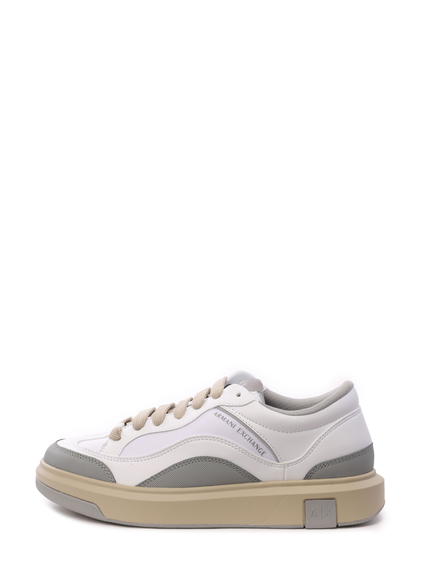 Кеды Armani Exchange XUX191 XV784 K525 комбинированные мужские на бежевой подошве — купить в интернет-магазине Verdistore