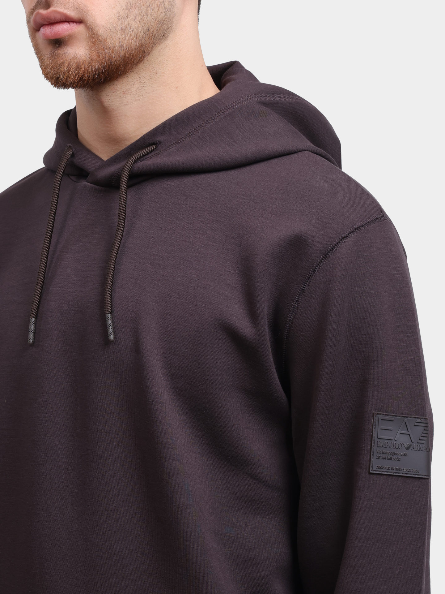 Худи EA7 7X000131 AF13790 U6031 коричневое мужское — купить в интернет-магазине Verdistore