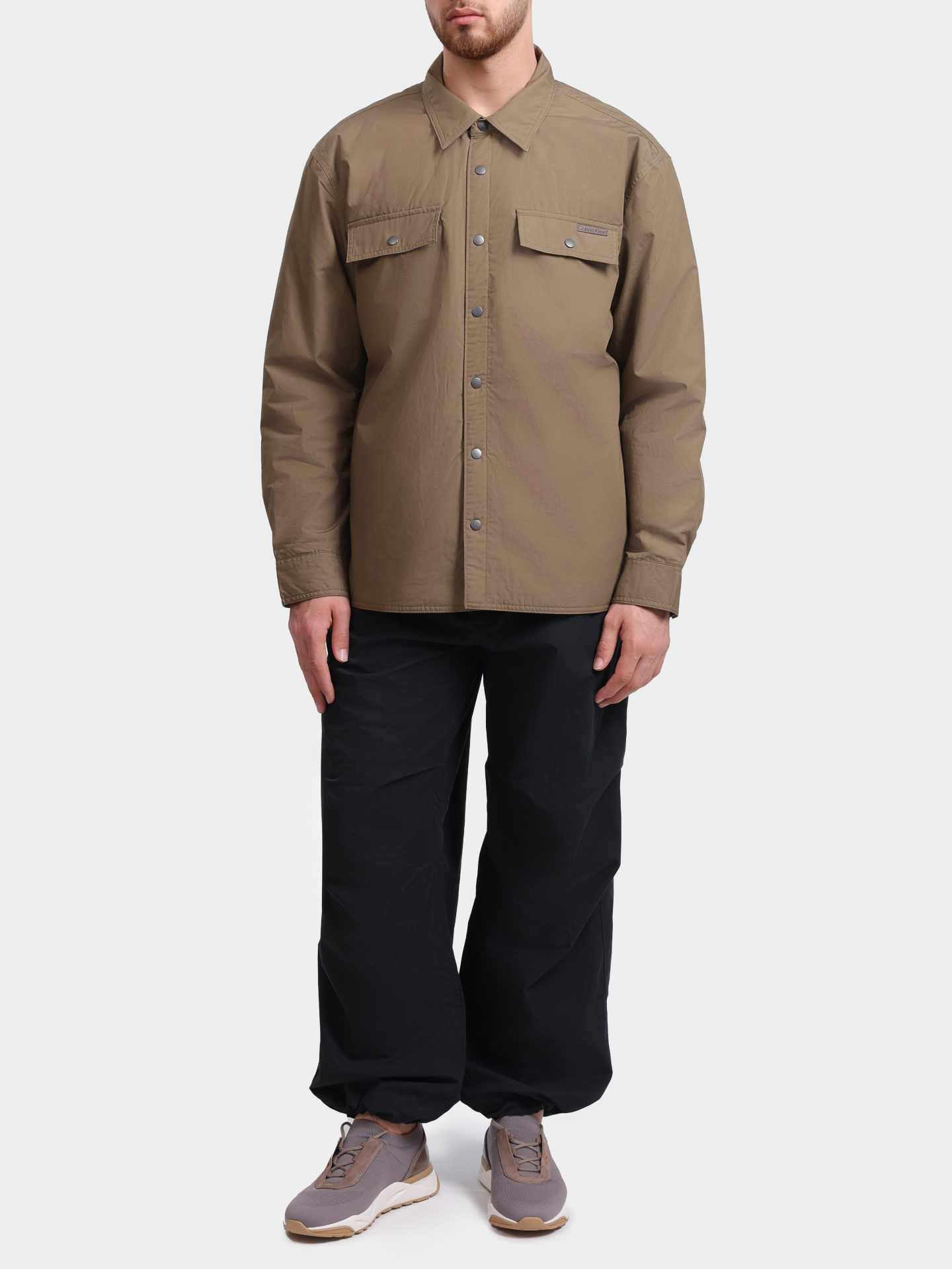 Куртка-рубашка Calvin Klein Jeans LV04RC401G VFB хаки мужская — купить в интернет-магазине Verdistore