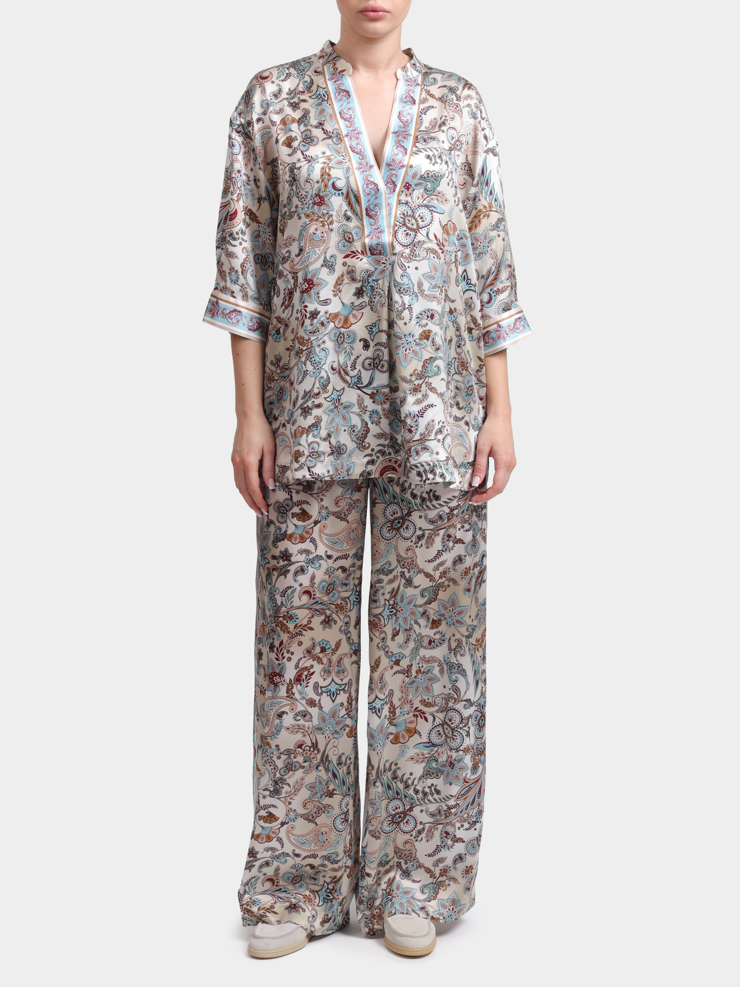 Брюки Re Vera 26-20-2357 629 атласные женские — купить в интернет-магазине Verdistore