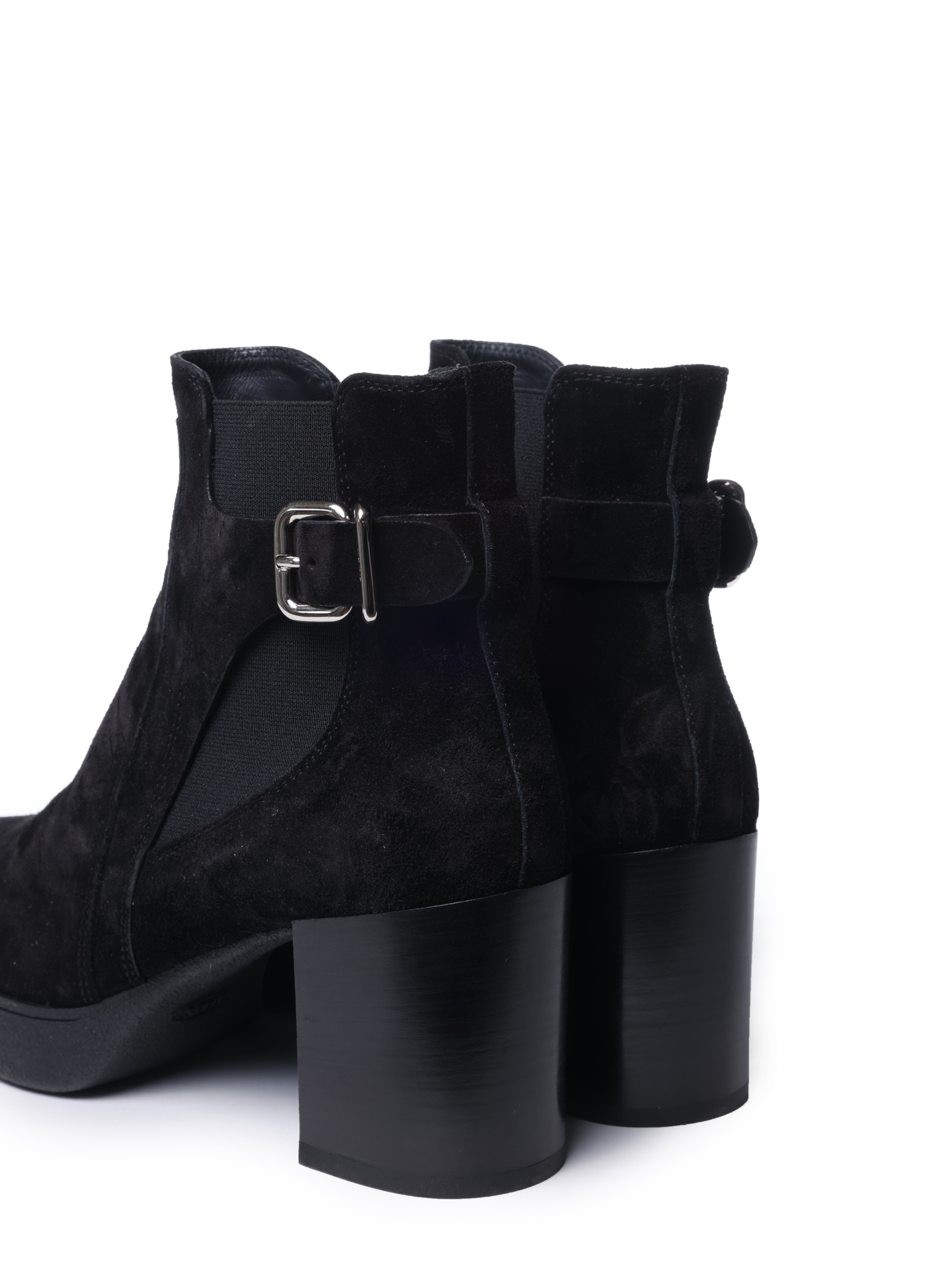 Ботильоны XXW40A0U700BYEB999 черные замшевые на высоком каблуке — купить в интернет-магазине Verdistore