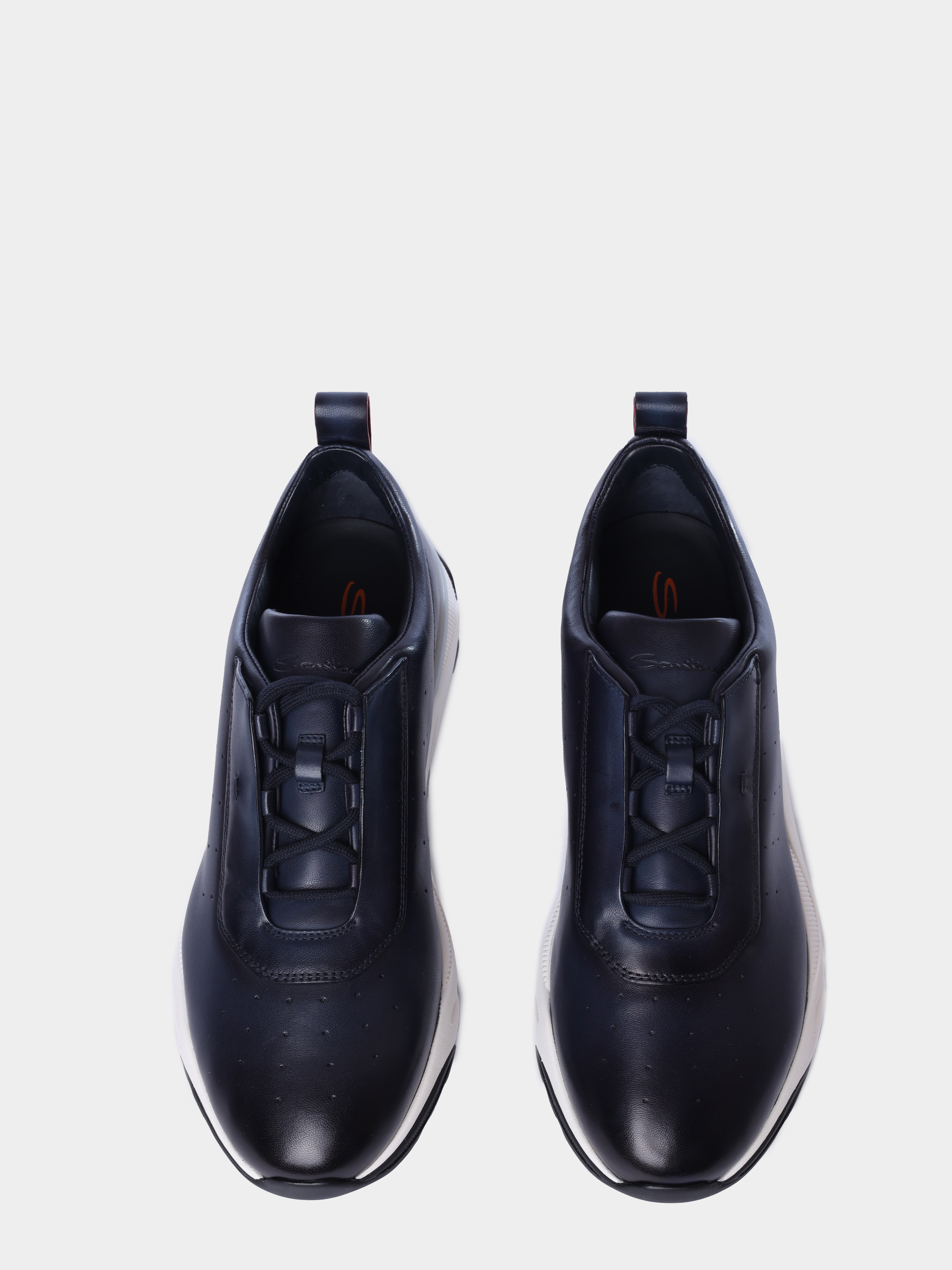 Кроссовки Santoni MBIG22027BINTGONU60 мужские темно-синие на белой подошве — купить в интернет-магазине Verdistore