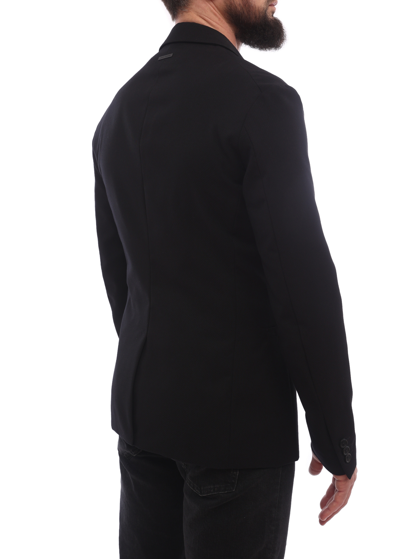 Пиджак Armani Exchange 6HZG46 ZNPWZ 1200 черный мужской приталенный — купить в интернет-магазине Verdistore