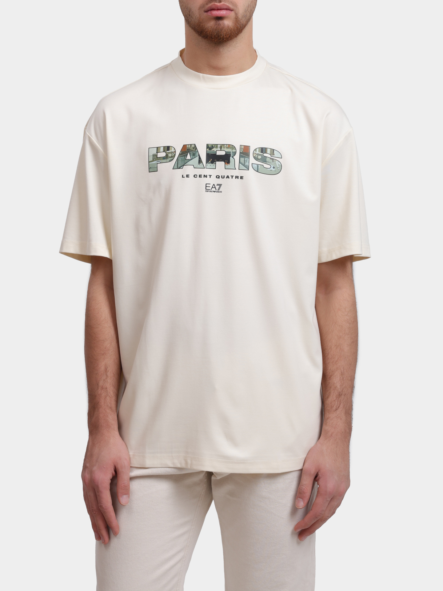 Футболка EA7 7M000768 AF16724 U1105 молочная мужская — купить в интернет-магазине Verdistore