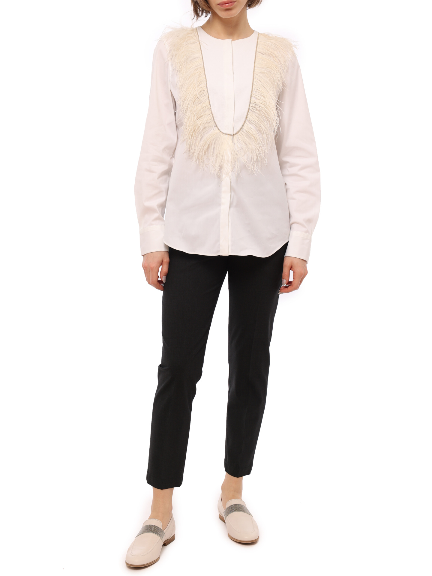 Брюки Brunello Cucinelli M0W07P6226 C2803 темно-серые с ремешком — купить в интернет-магазине Verdistore