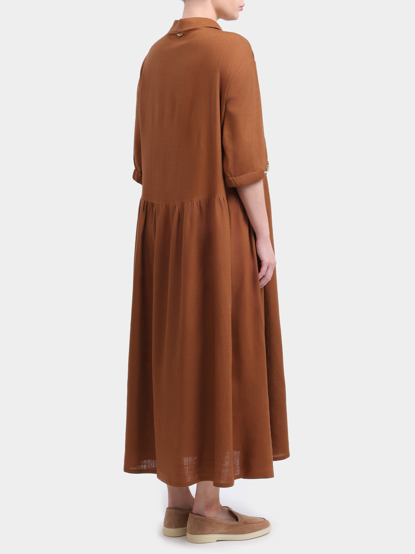 Платье Herno AB000077D 12689 2240 терракотовое прямого кроя — купить в интернет-магазине Verdistore