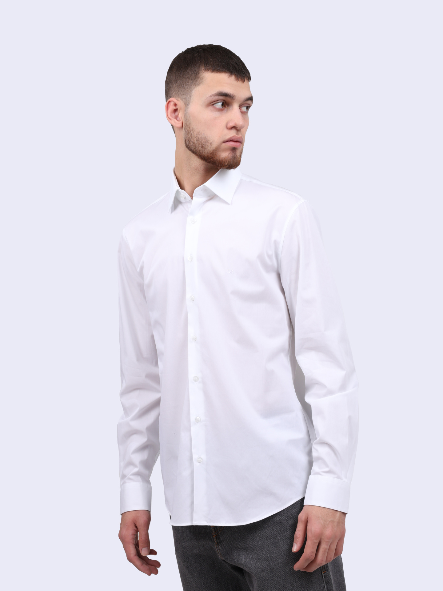 Рубашка Calvin Klein K10K109509 YAF белая мужская — купить в интернет-магазине Verdistore