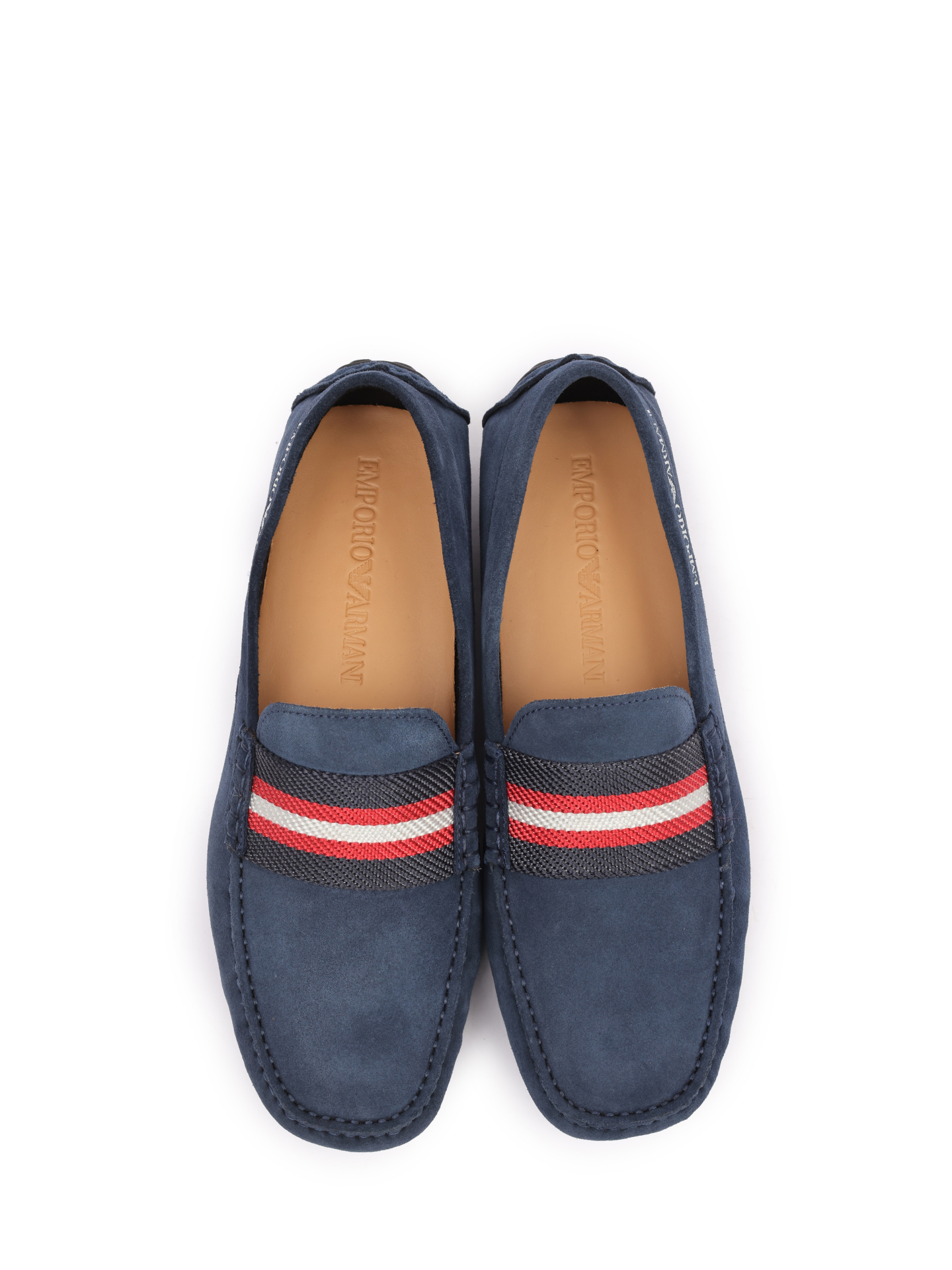 Мокасины из мягкой синей замши с декором на союзке — купить в интернет-магазине Verdistore