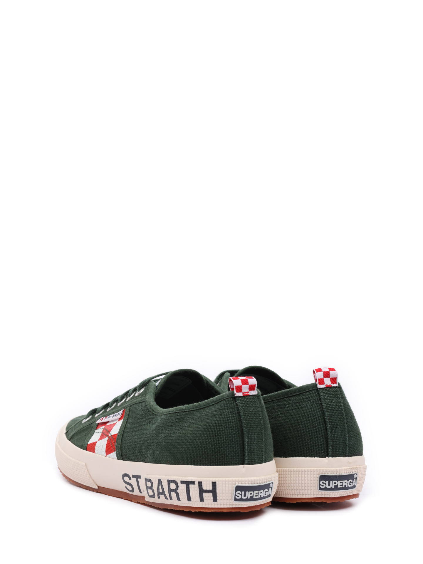 Кеды цвета хаки с красно-белыми вставками  — купить в интернет-магазине Verdistore