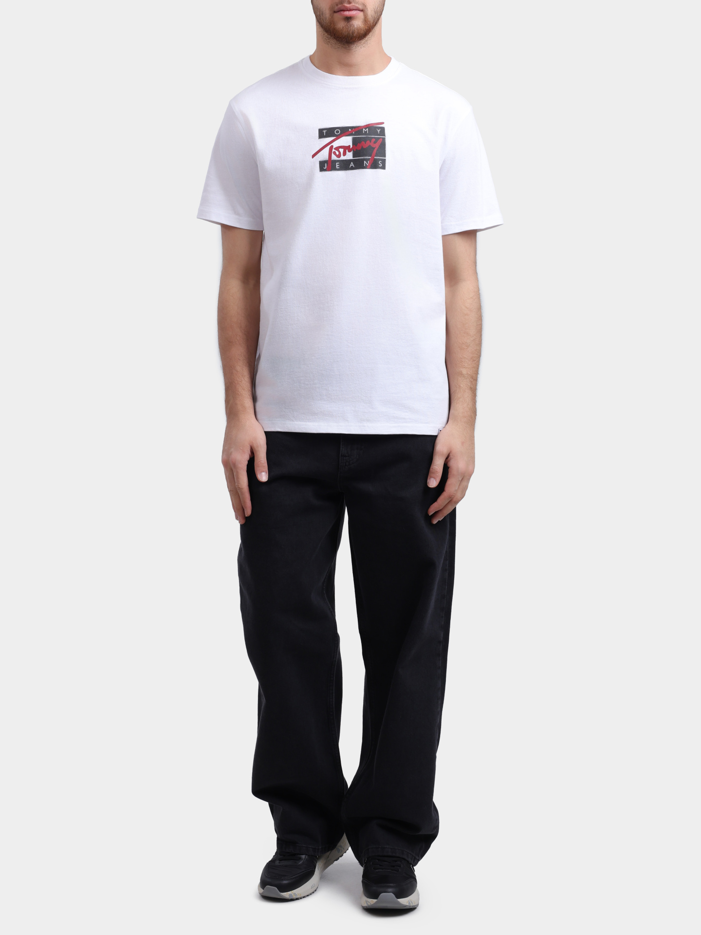 Футболка Tommy Jeans DM0DM18528 YBR хлопковая мужская — купить в интернет-магазине Verdistore