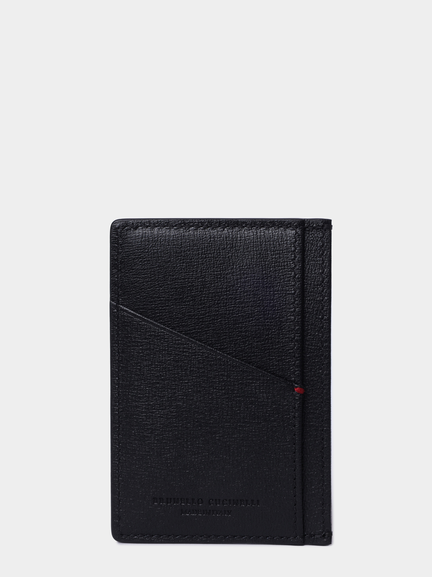Кардхолдер Brunello Cucinell MWRLBU435 C101 черный мужской из натуральной зернистой кожи — купить в интернет-магазине Verdistore