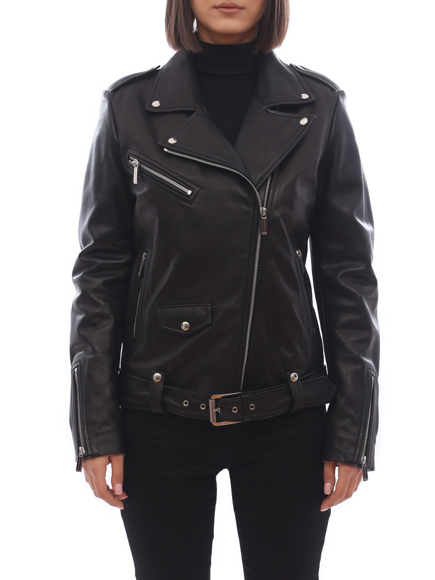 Куртка Barbara Bui S8226 черная женская из кожи — купить в интернет-магазине Verdistore