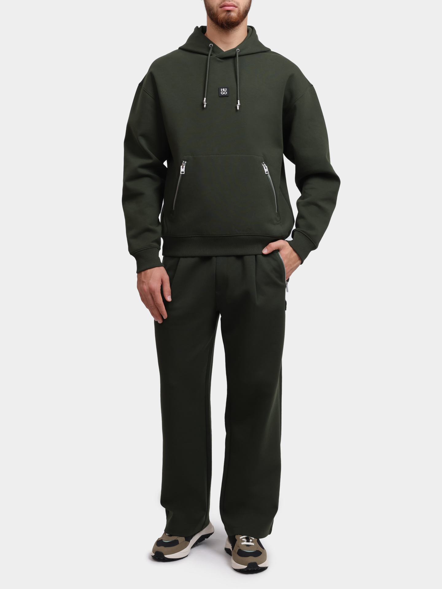 Худи Hugo 50542583 309 зеленое мужское — купить в интернет-магазине Verdistore