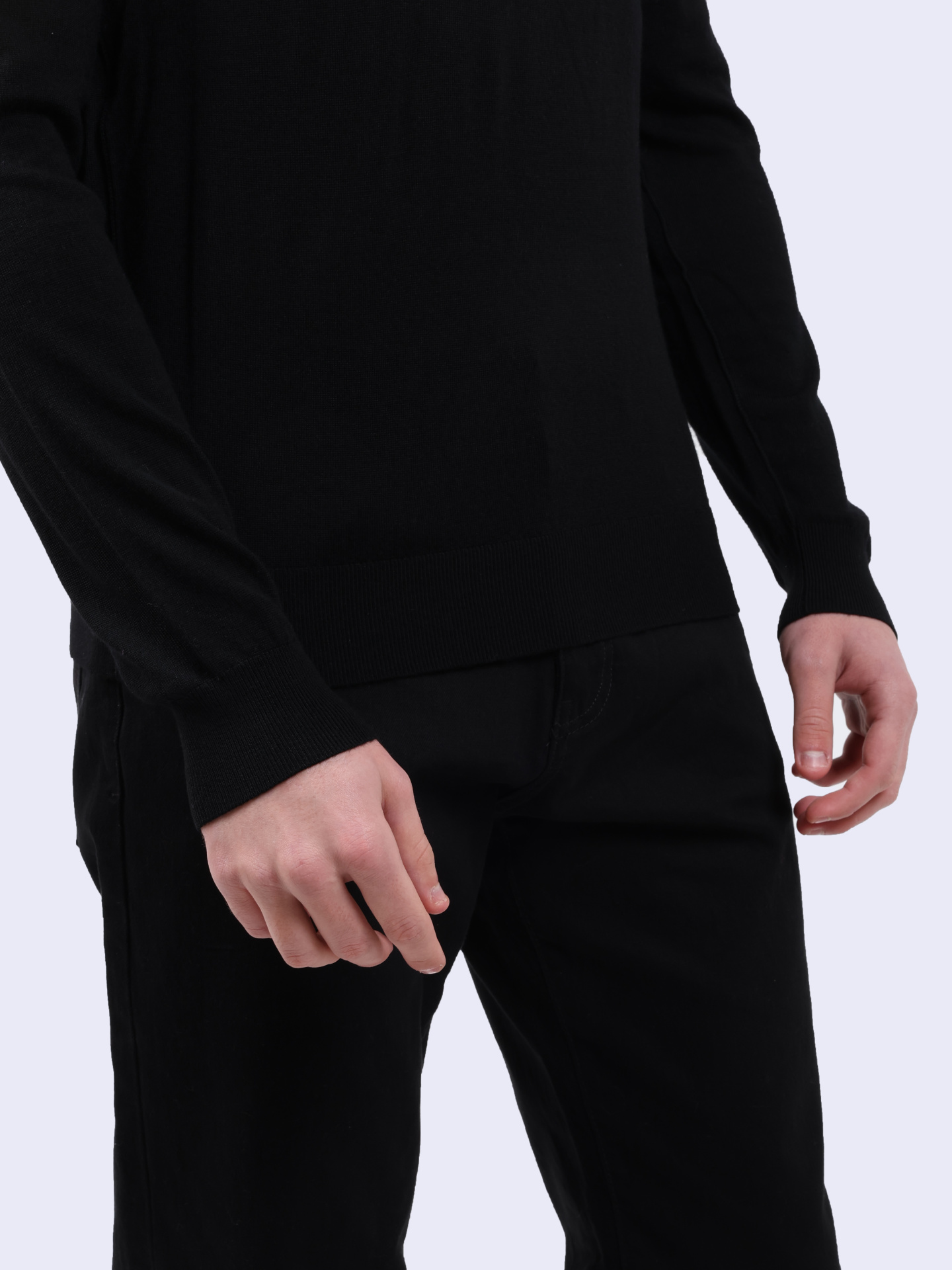 Водолазка Armani Exchange 8NZM3C ZM8AZ 1200 черная мужская из шерсти — купить в интернет-магазине Verdistore