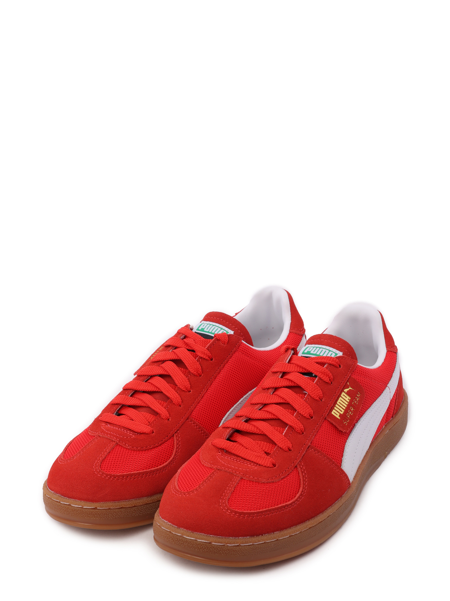 Кеды с перфорацией красные с белыми вставками по бокам  — купить в интернет-магазине Verdistore