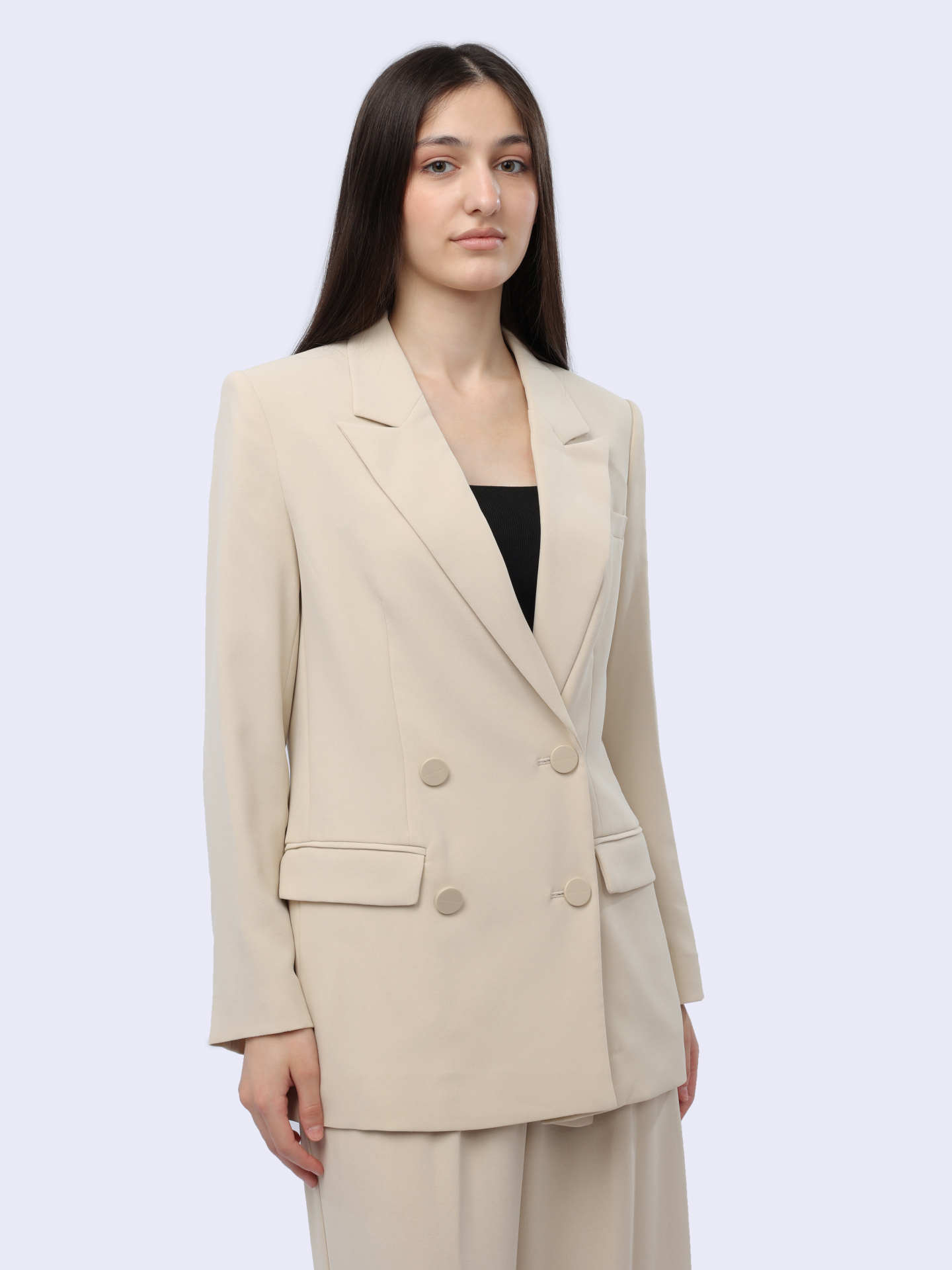Жакет Armani Exchange 3DYG31 YN1QZ 1787 бежевый женский двубортный — купить в интернет-магазине Verdistore