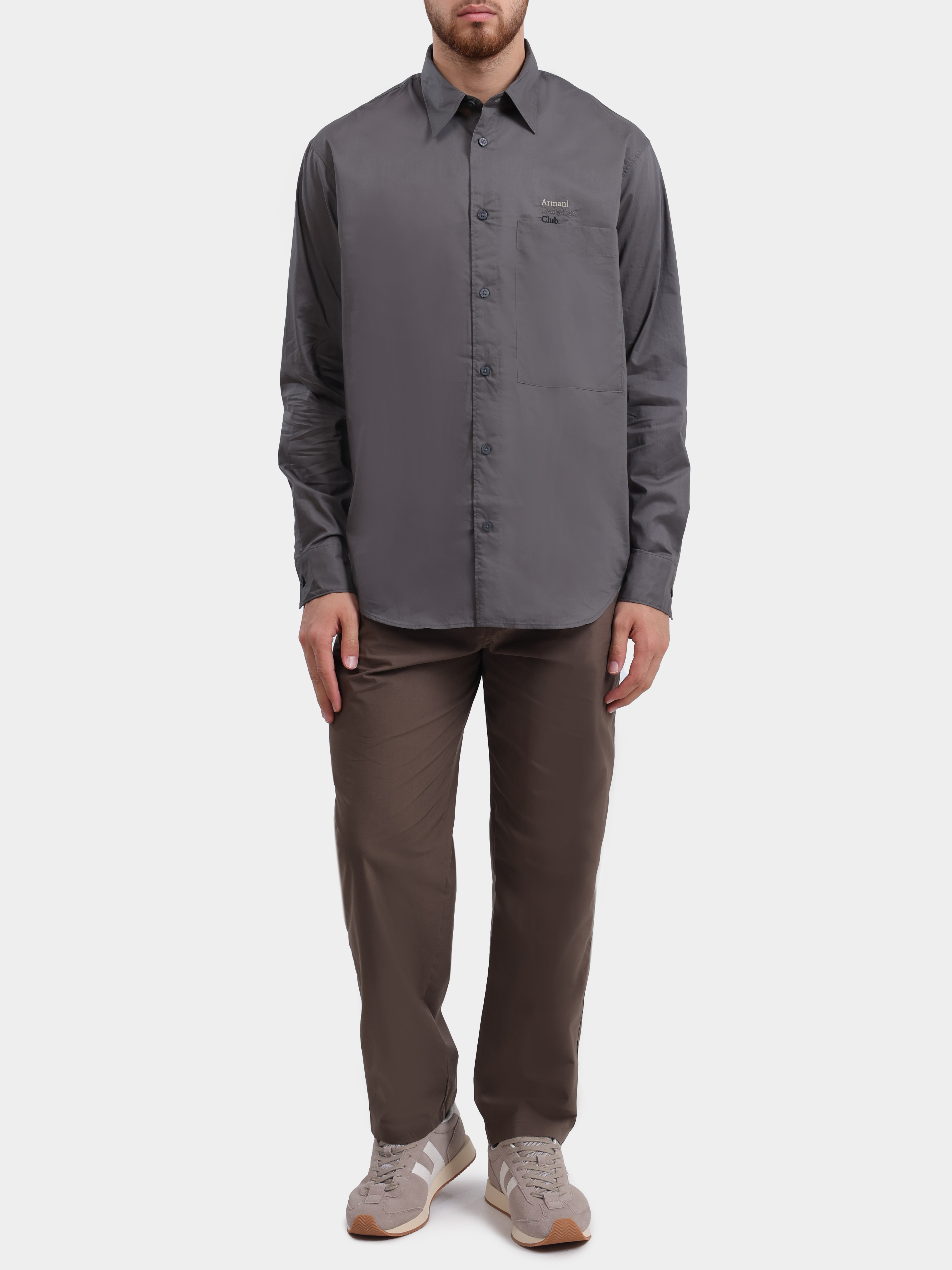 Рубашка Armani Exchange XM002265 AF24533 U8144 хлопковая мужская — купить в интернет-магазине Verdistore